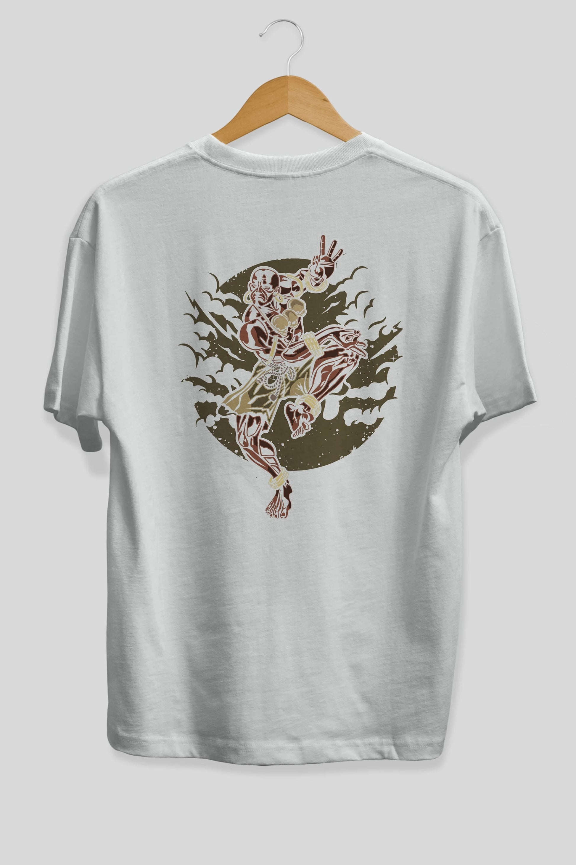 DHALSIM Arka Baskılı Oversize t-shirt Erkek Kadın Unisex %100 Pamuk