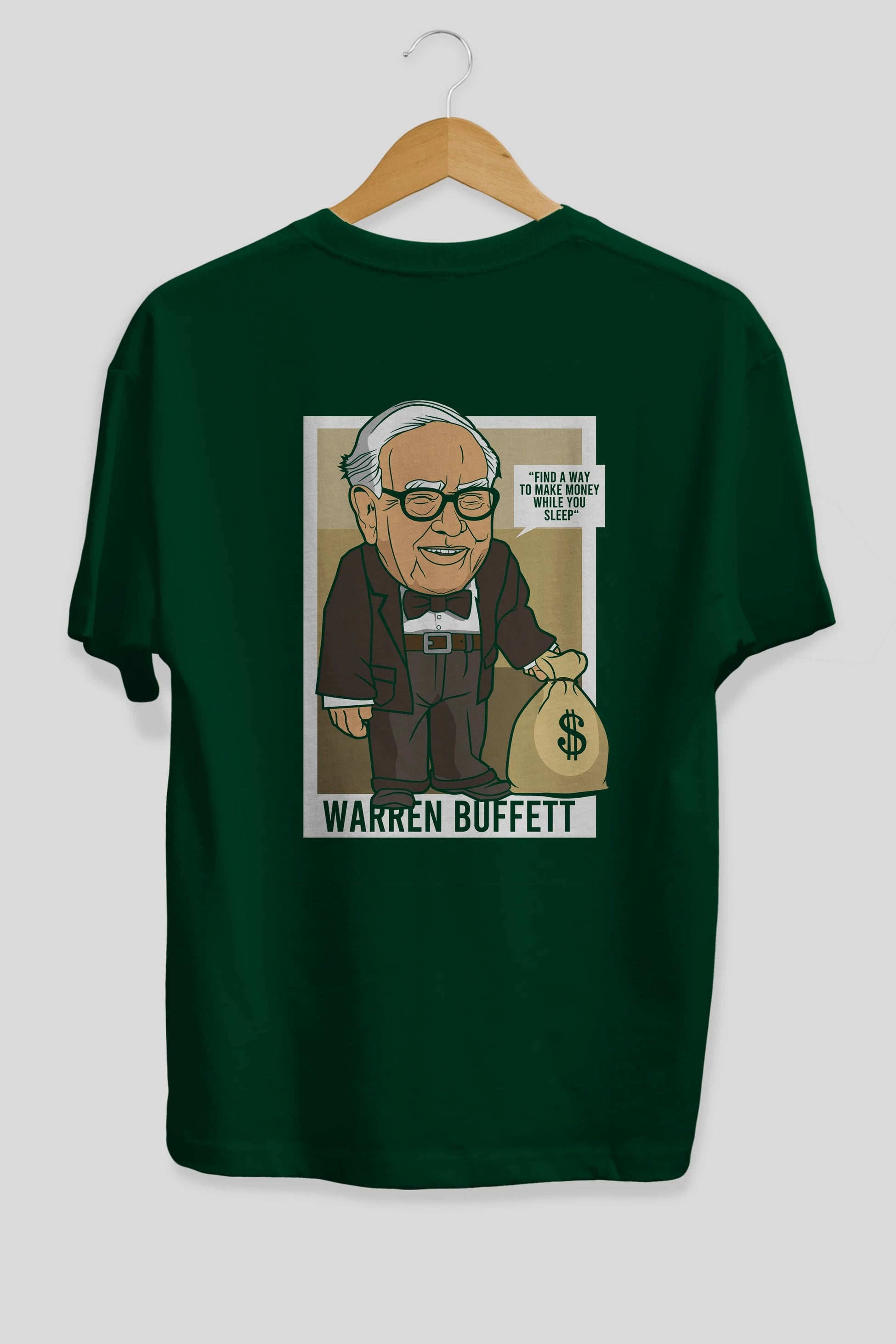 Warren Buffet Up Carl Arka Baskılı Oversize t-shirt Erkek Kadın Unisex %100 Pamuk tişort