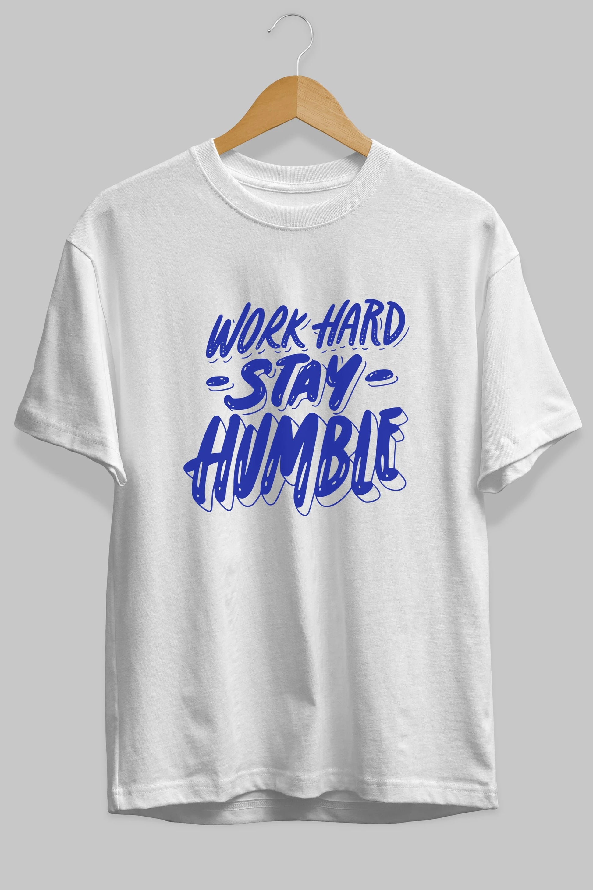 Word Hard Yazılı Ön Baskılı Oversize t-shirt Erkek Kadın Unisex