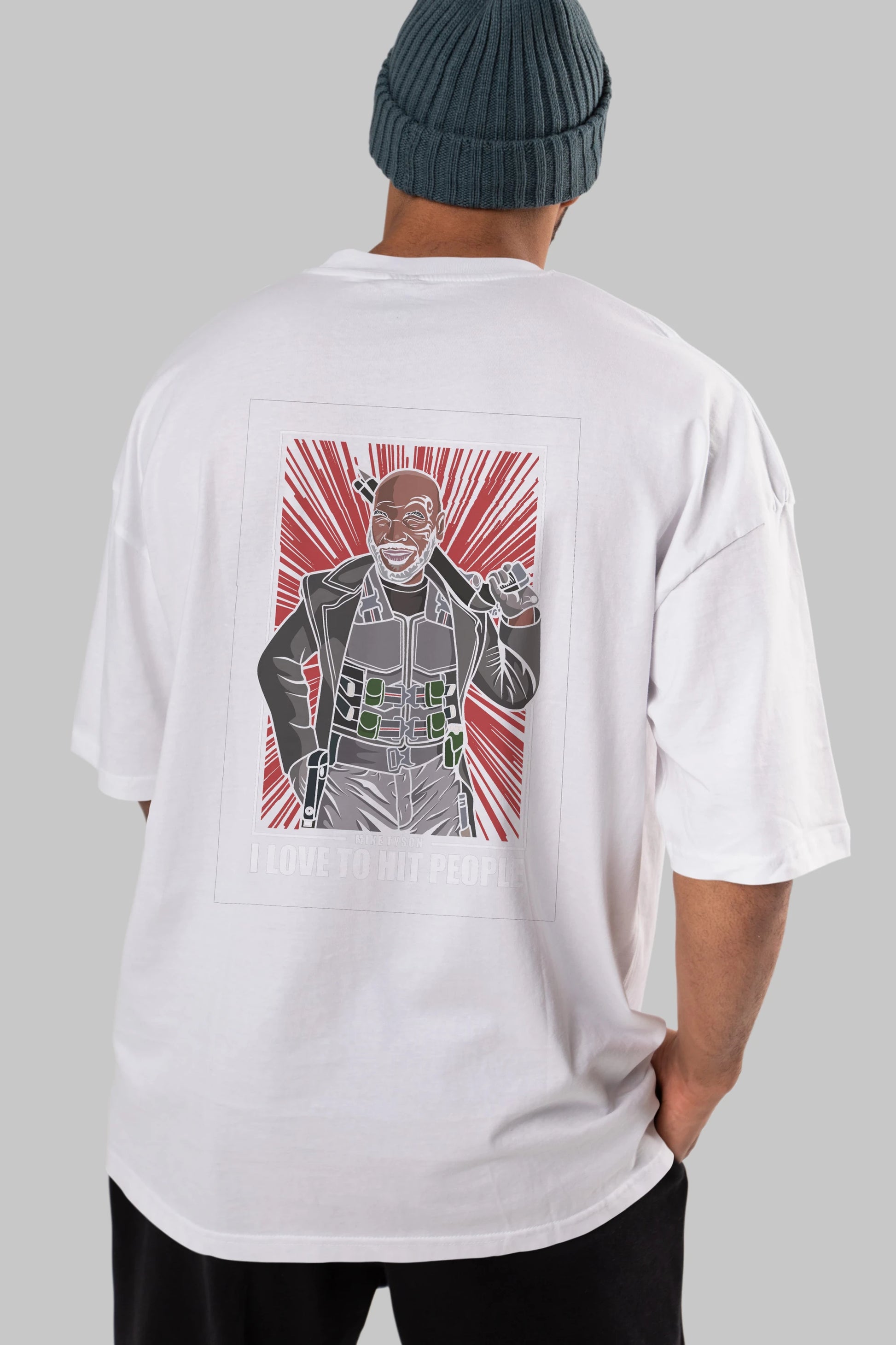 Blade Tyson Arka Baskılı Oversize t-shirt Erkek Kadın Unisex %100 Pamuk tişort