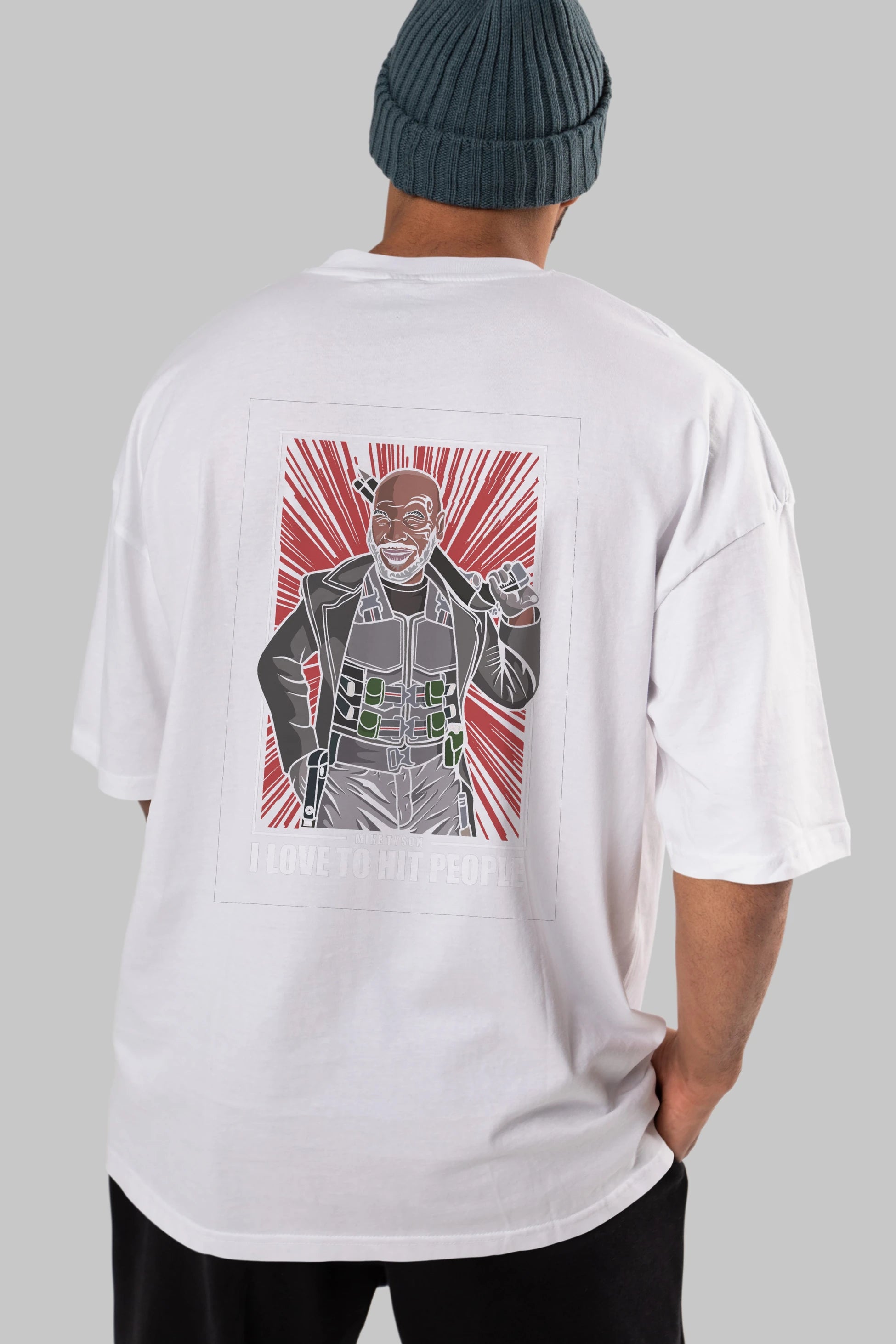 Blade Tyson Arka Baskılı Oversize t-shirt Erkek Kadın Unisex %100 Pamuk tişort
