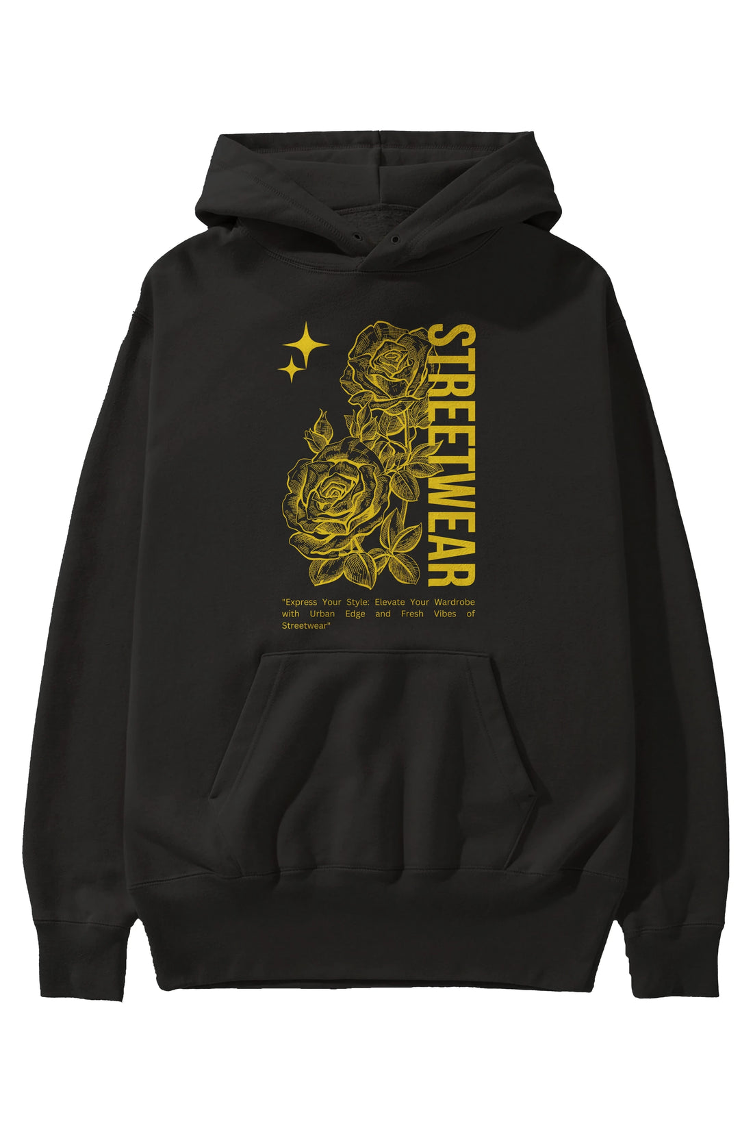 Minimalist Streetwear Ön Baskılı Oversize Hoodie Kapüşonlu Sweatshirt Erkek Kadın Unisex
