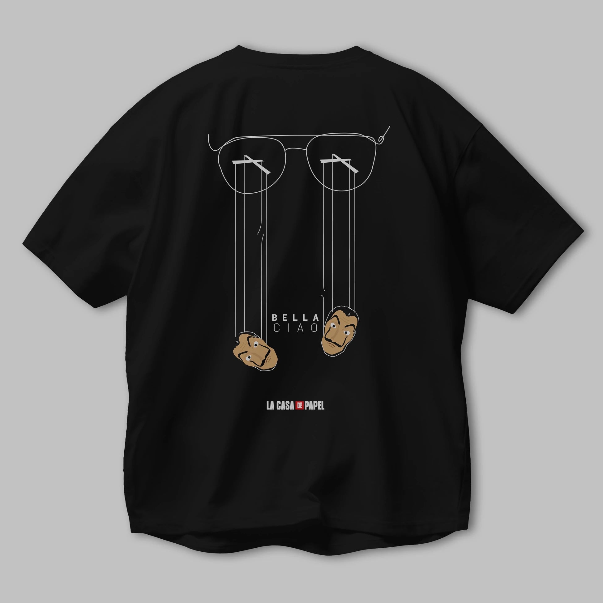 La Casa De Papel (11) Arka Baskılı Oversize t-shirt Erkek Kadın Unisex %100 Pamuk Bisiklet Yaka tişort