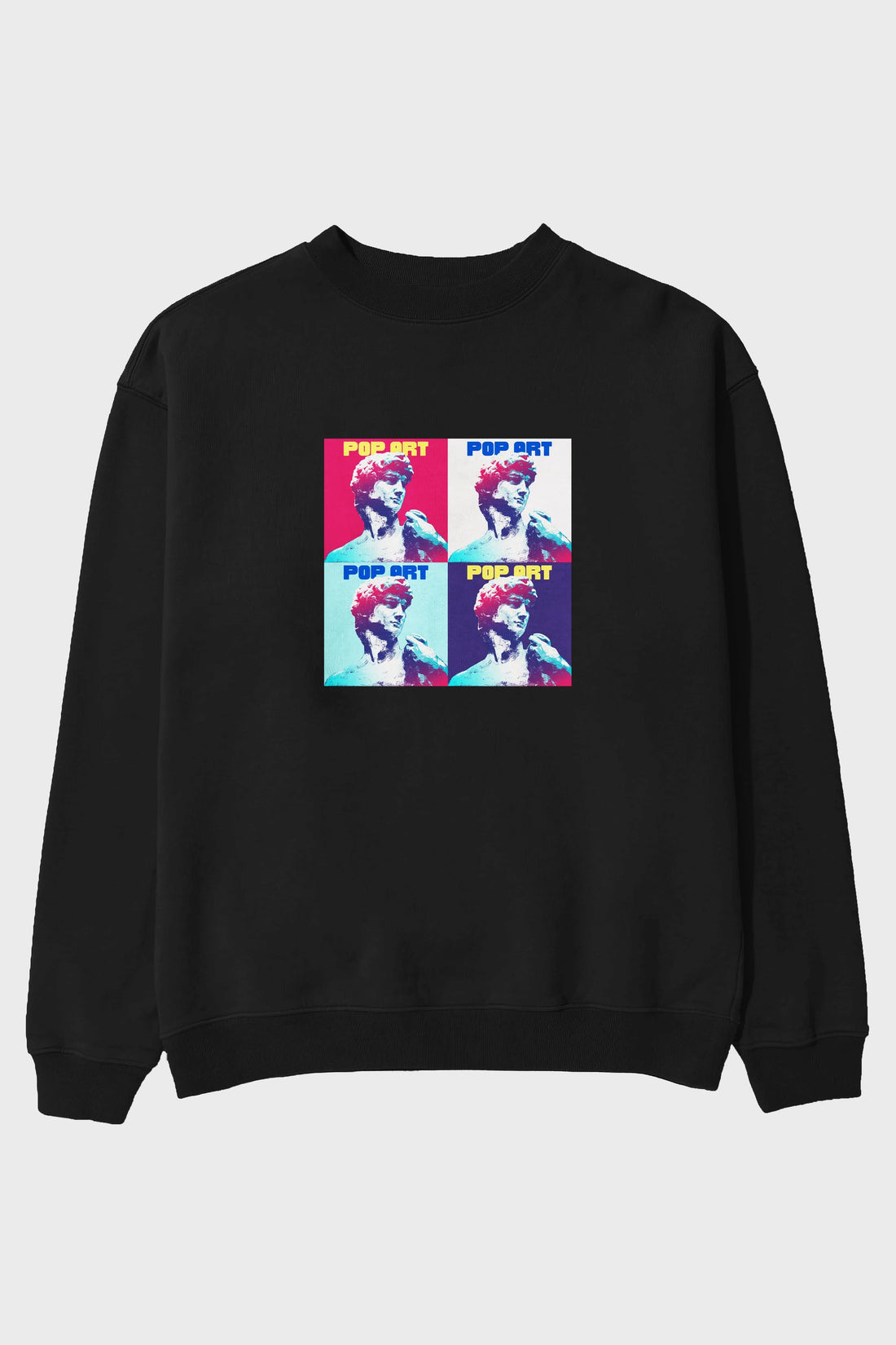Creative Pop Art Ön Baskılı Oversize Sweatshirt Erkek Kadın Unisex