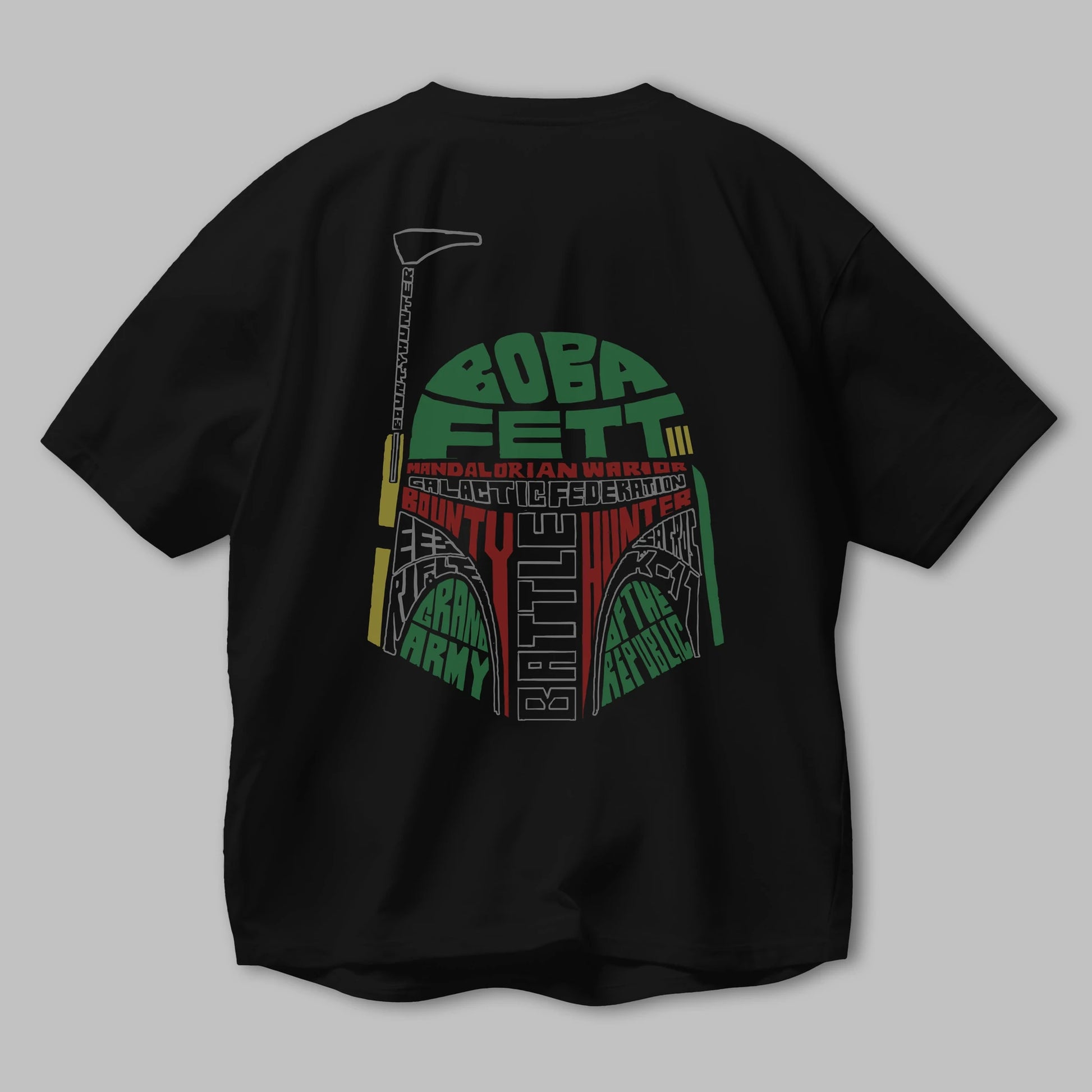 Boba Fett (2) Arka Baskılı Oversize t-shirt %100 pamuk Erkek Kadın Unisex