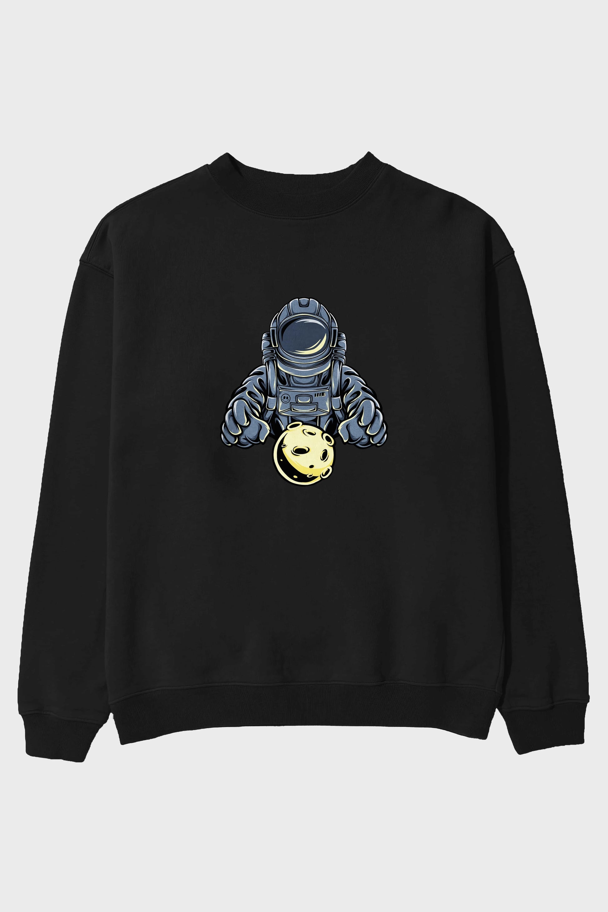 Astromoon tshirt Ön Baskılı Oversize Sweatshirt Erkek Kadın Unisex