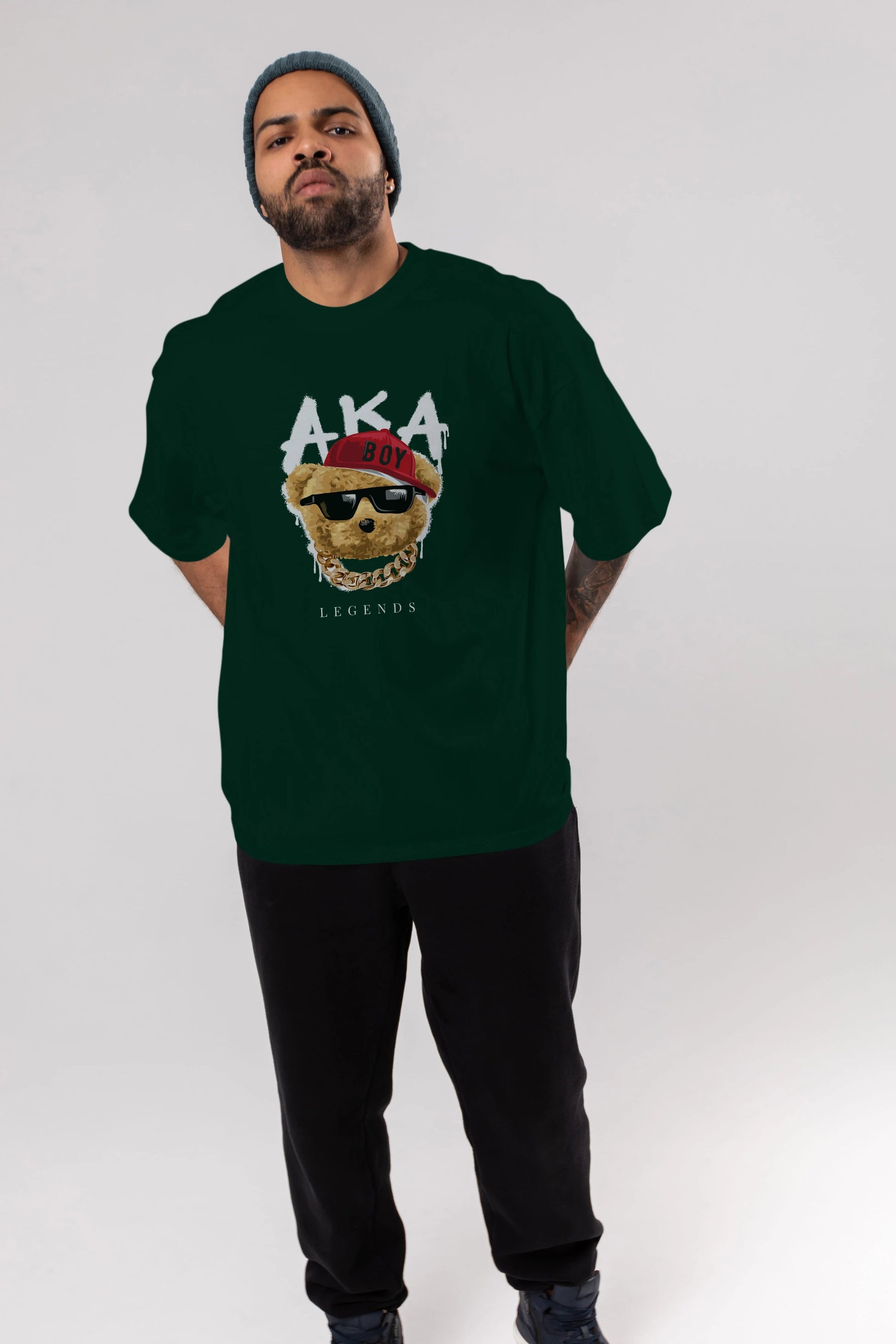 Teddy Bear Legends Ön Baskılı Oversize t-shirt Erkek Kadın Unisex %100 Pamuk