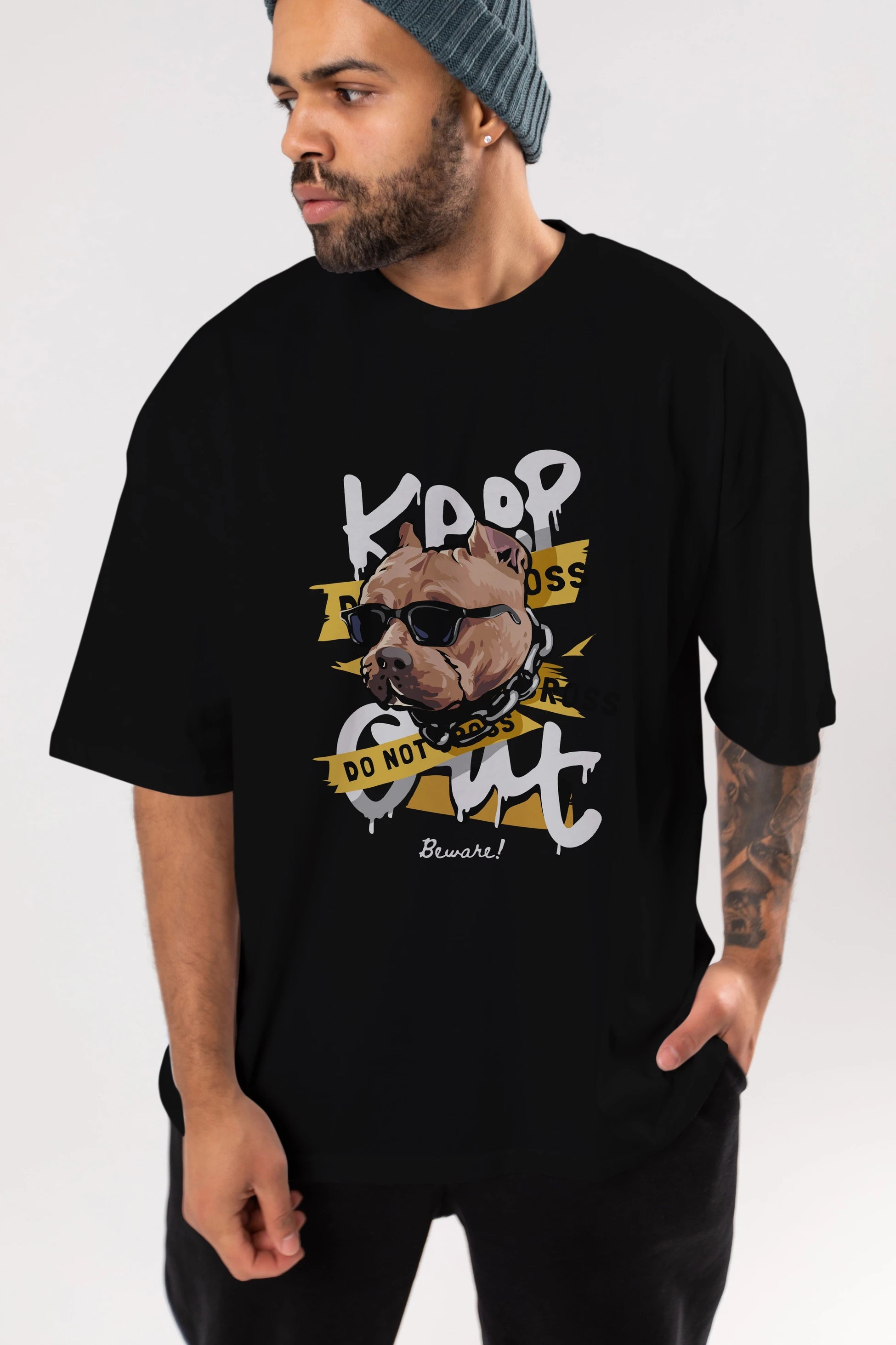 Teddy Bear Keep Ön Baskılı Oversize t-shirt Erkek Kadın Unisex %100 Pamuk