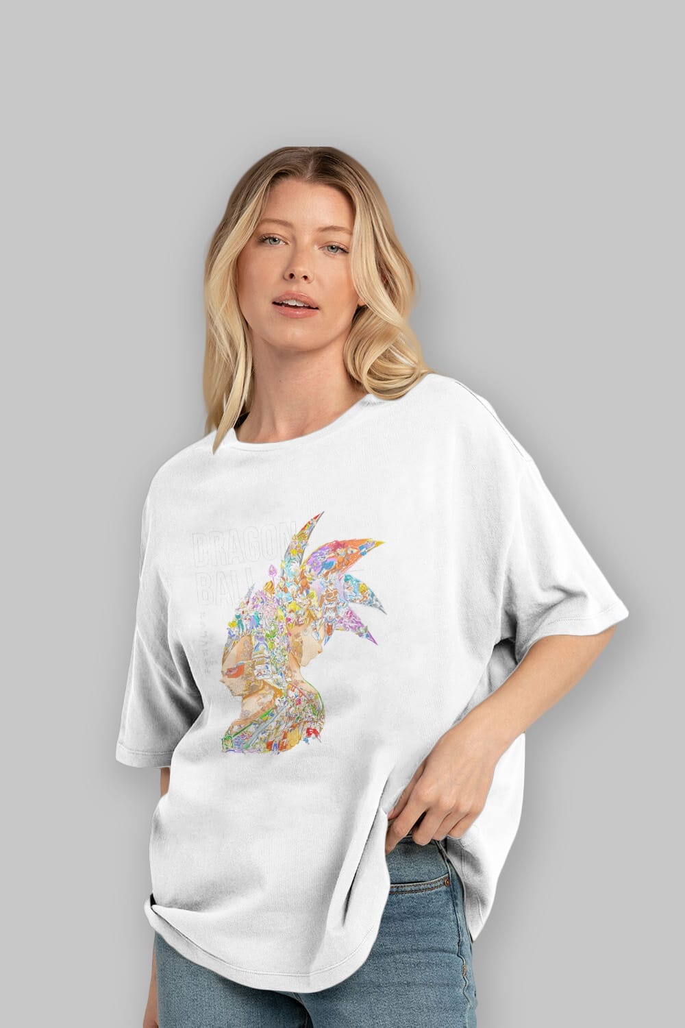 DRAGON BALL ART (5) Anime Ön Baskılı Oversize t-shirt %100 pamuk Erkek Kadın Unisex