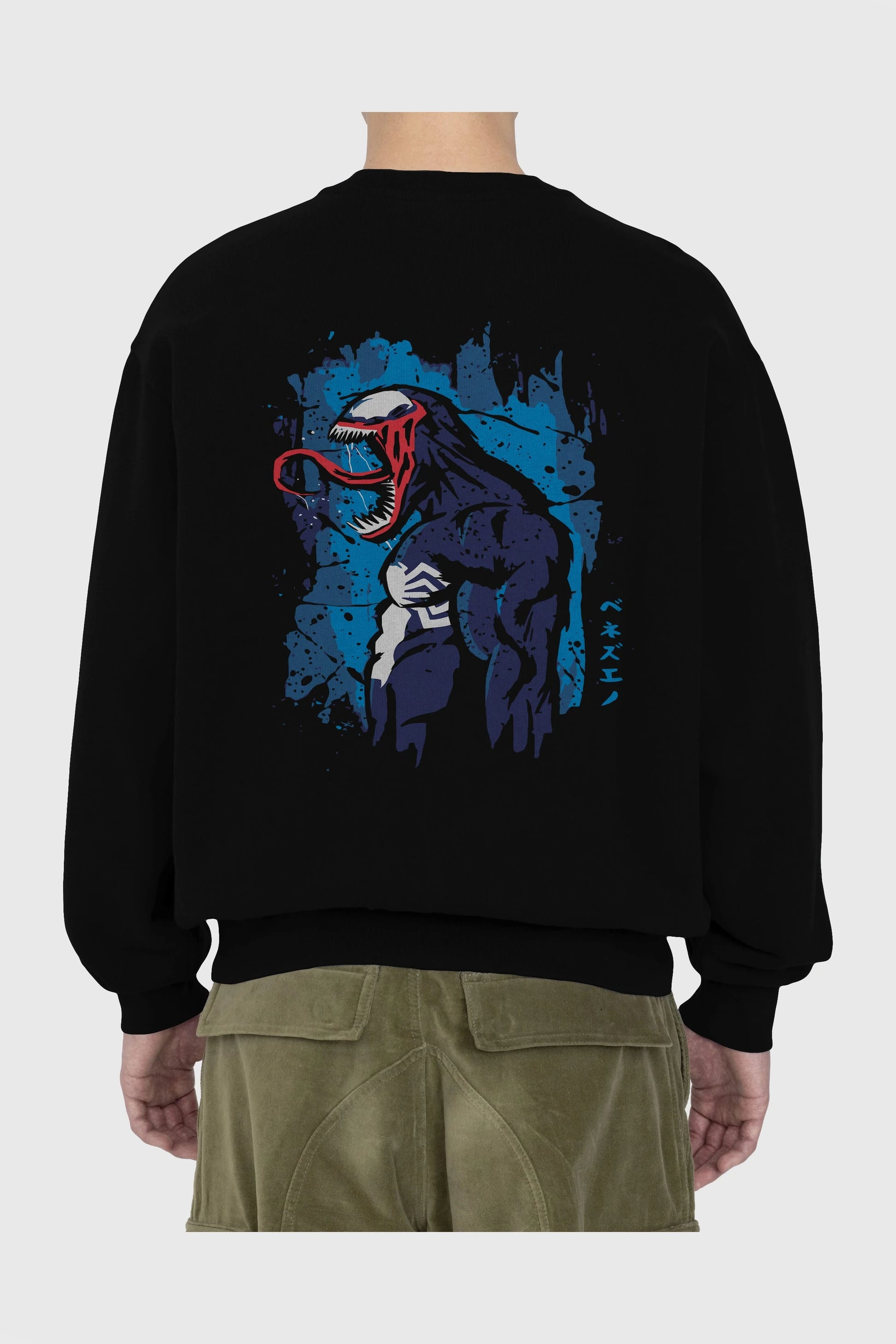 Venom (24) Arka Baskılı Oversize Sweatshirt Erkek Kadın Unisex