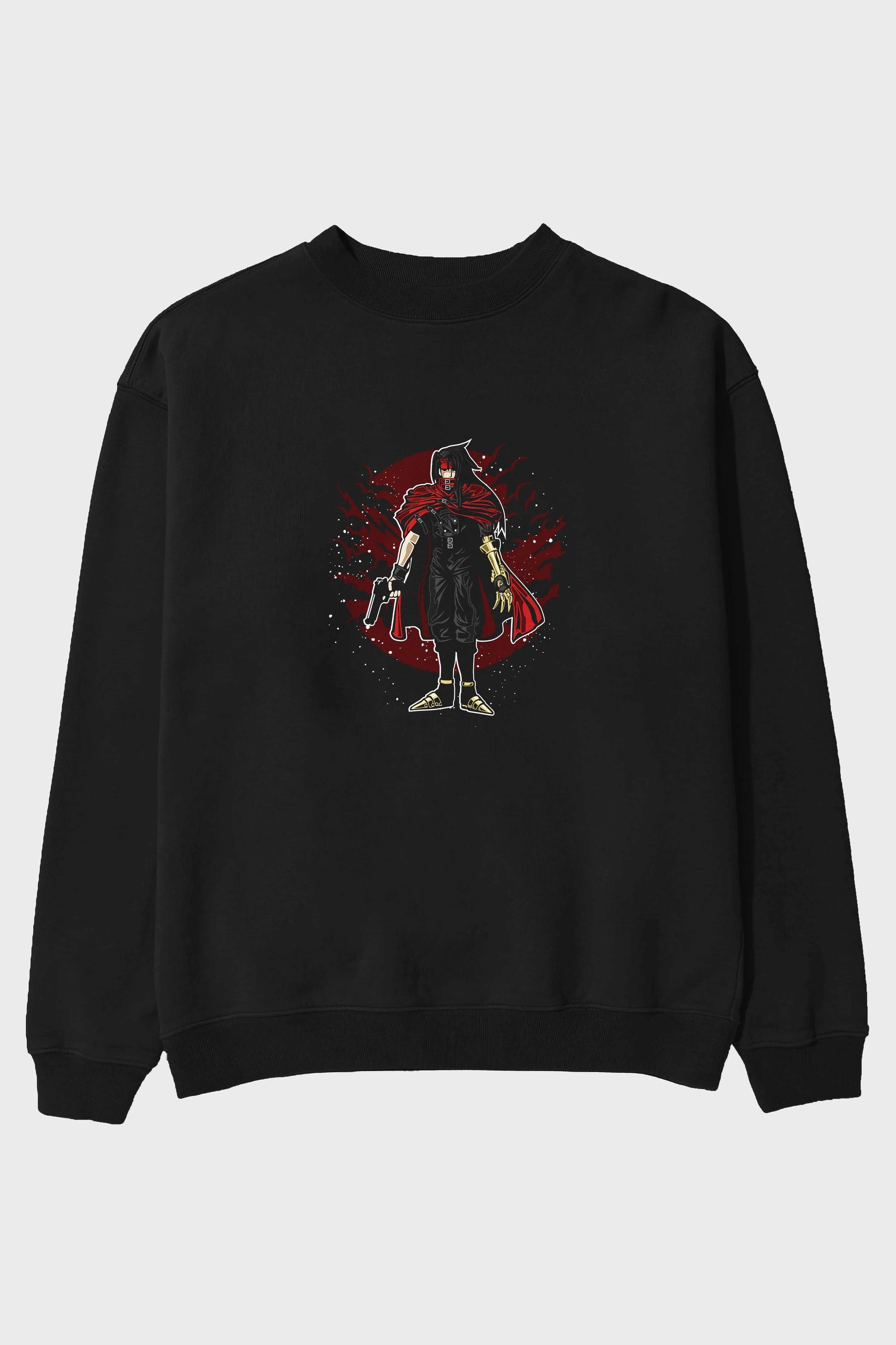 FINAL FANTASY Ön Baskılı Oversize Sweatshirt Erkek Kadın Unisex