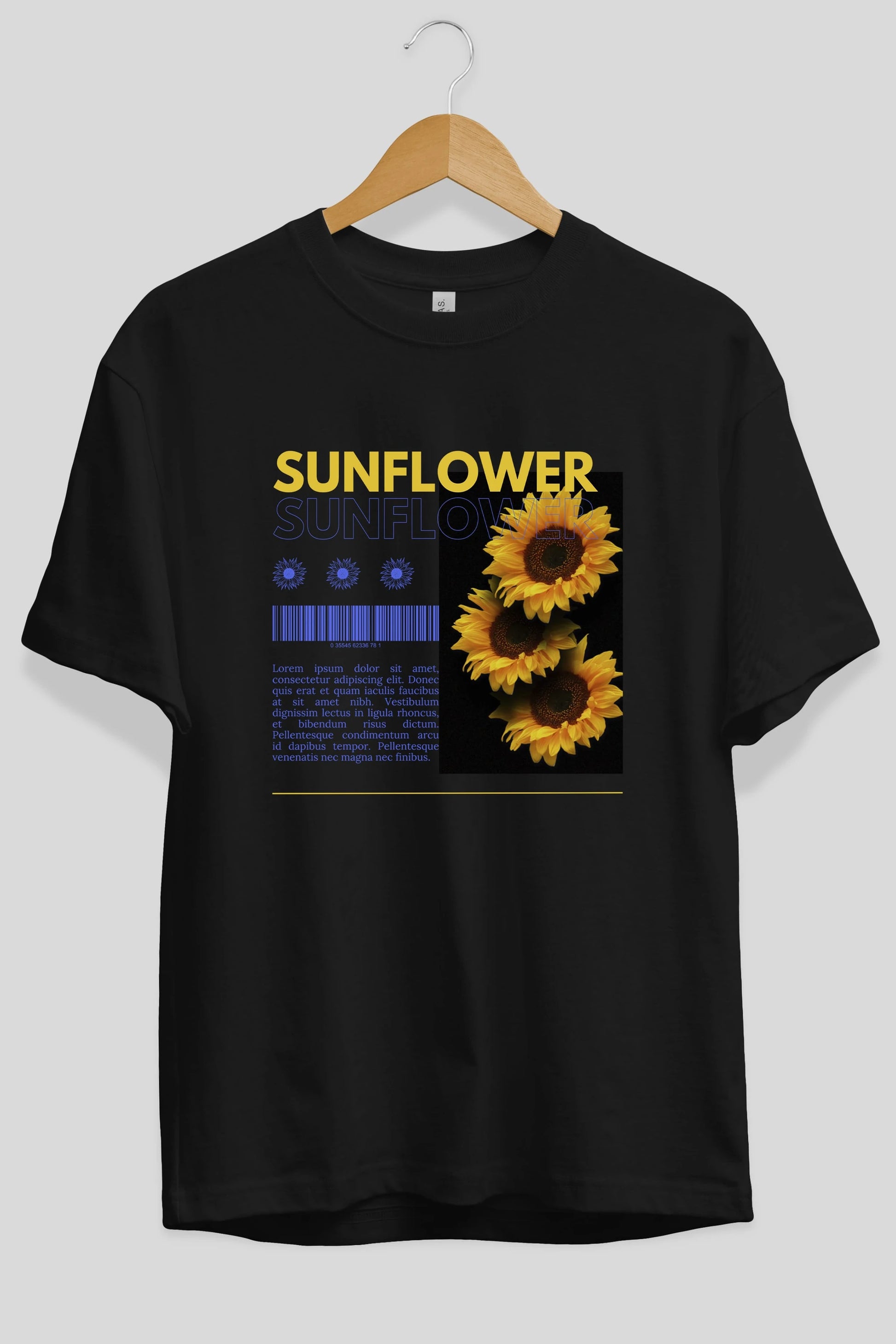 Sunflower Ön Baskılı Oversize t-shirt Erkek Kadın Unisex