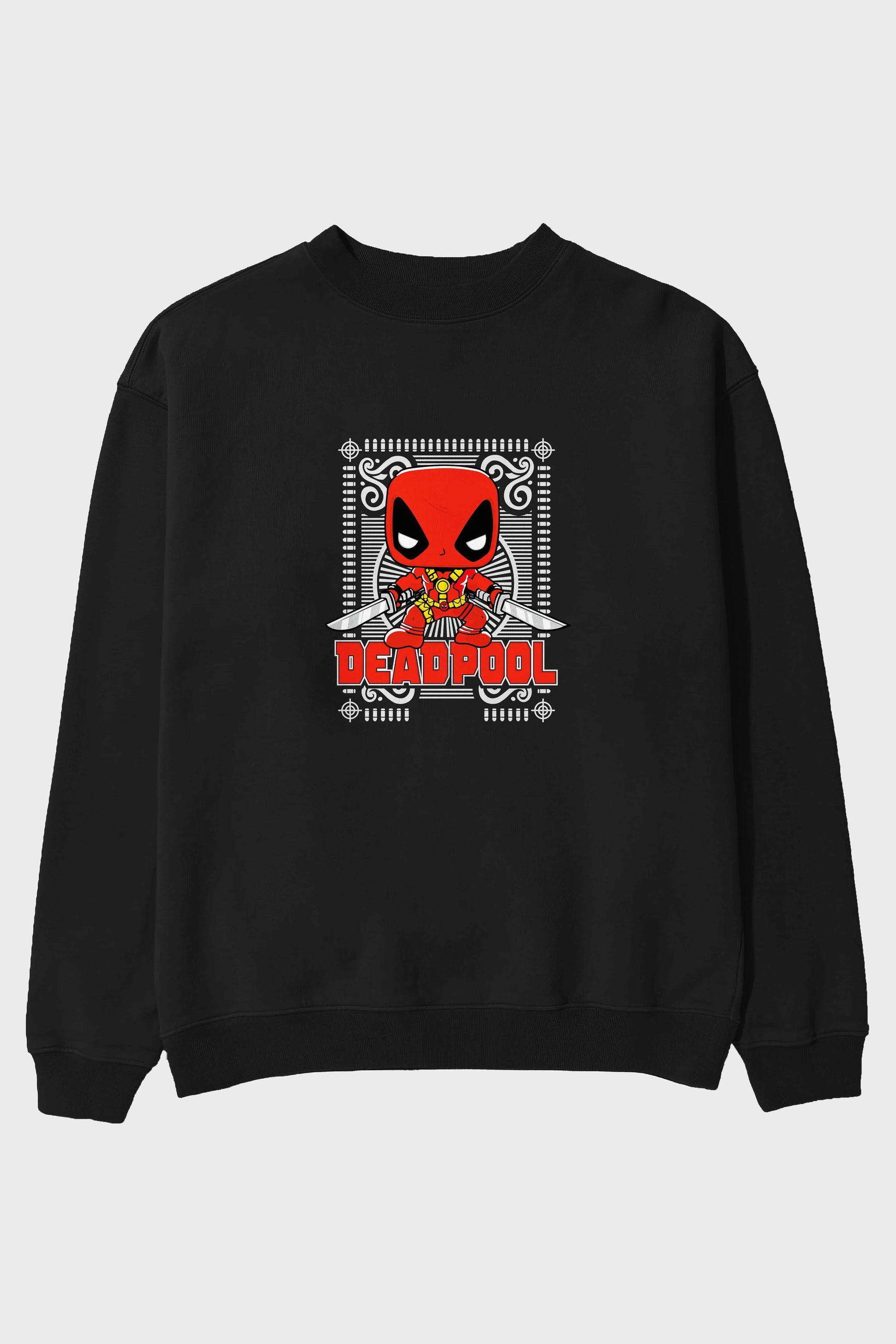 Deadpool (17) Ön Baskılı Oversize Sweatshirt Erkek Kadın Unisex