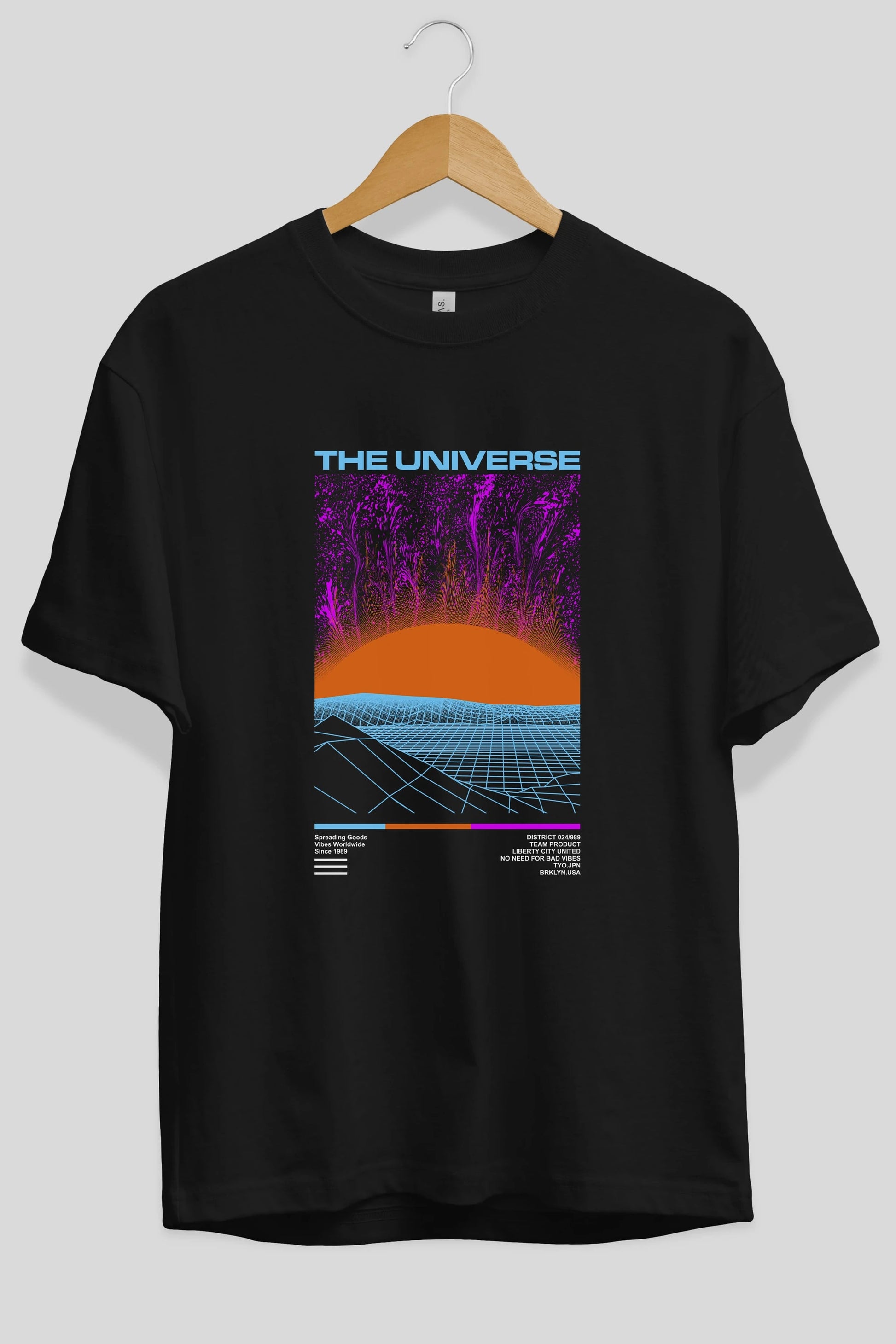 The Universe Ön Baskılı Oversize t-shirt Erkek Kadın Unisex