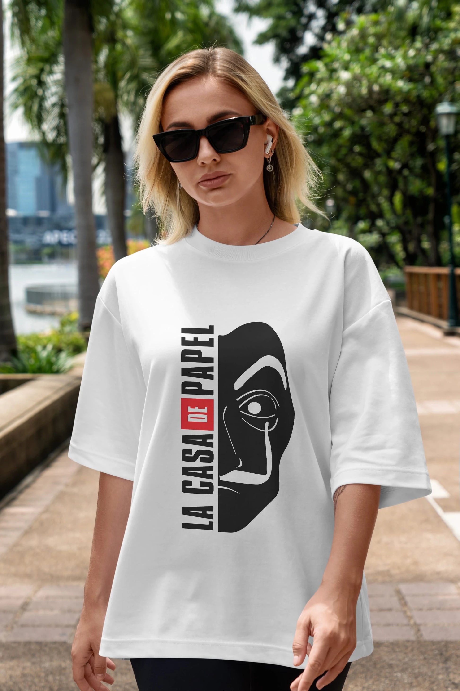 La Casa De Papel (3) Ön Baskılı Oversize t-shirt Erkek Kadın Unisex %100 Pamuk Bisiklet Yaka tişort