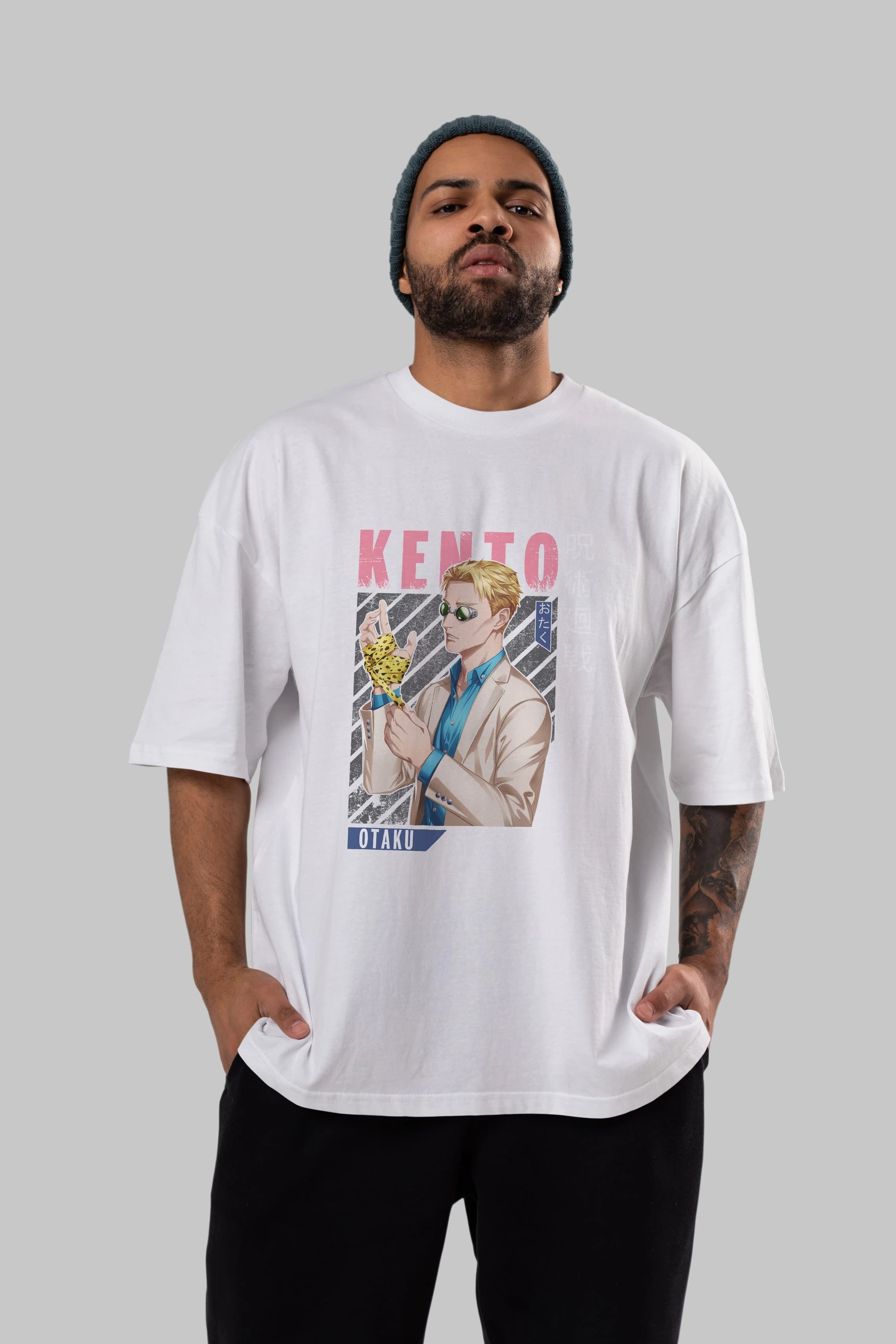 Kento Nanami Anime Ön Baskılı Oversize t-shirt %100 pamuk Erkek Kadın Unisex
