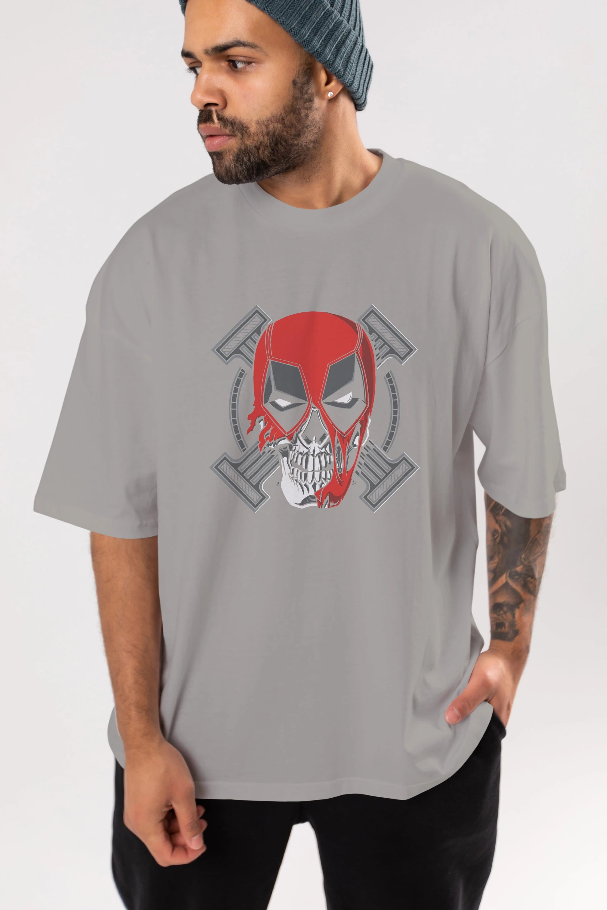 Deadpool (7) Ön Baskılı Oversize t-shirt Erkek Kadın Unisex %100 Pamuk Bisiklet Yaka tişort