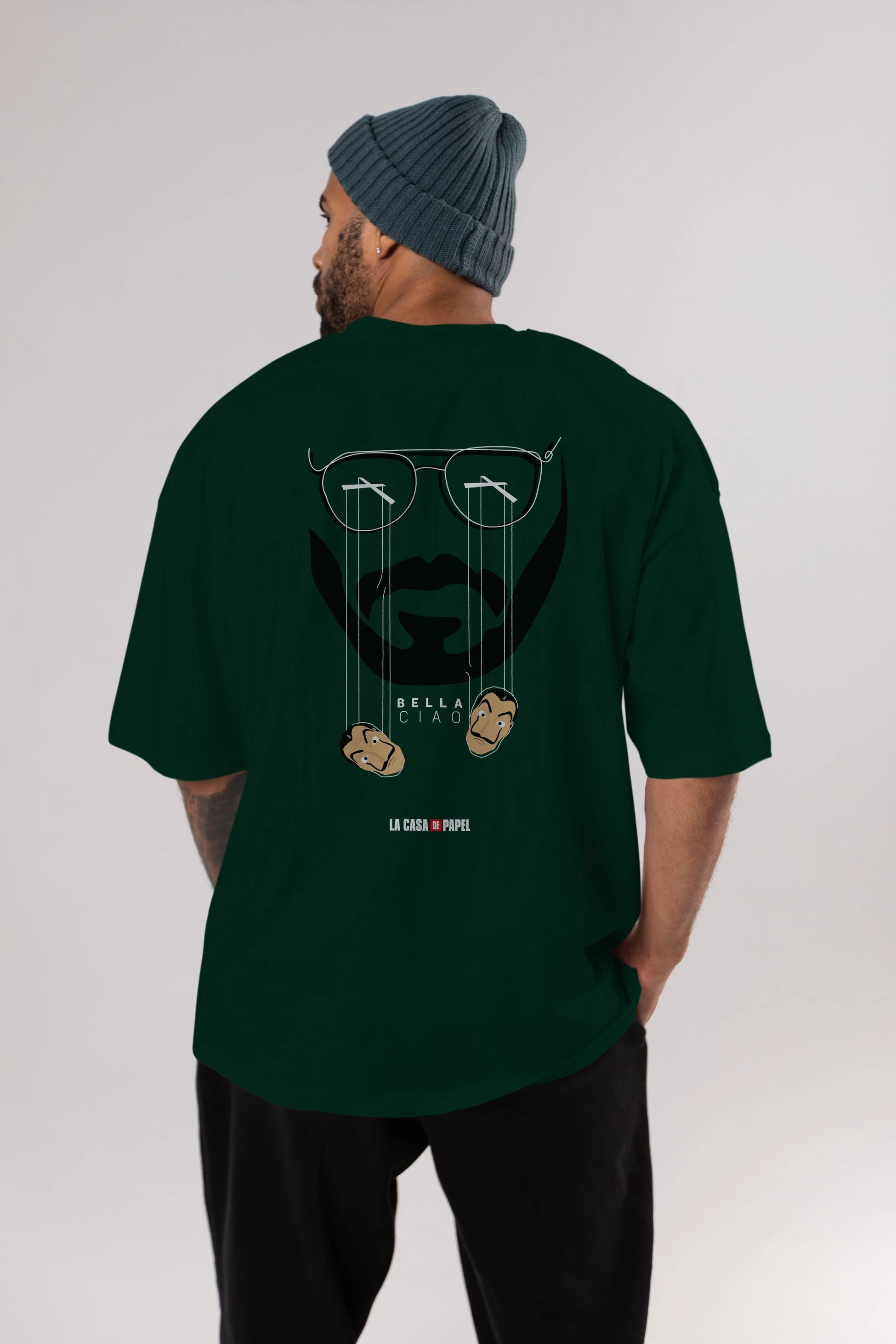 La Casa De Papel (11) Arka Baskılı Oversize t-shirt Erkek Kadın Unisex %100 Pamuk Bisiklet Yaka tişort