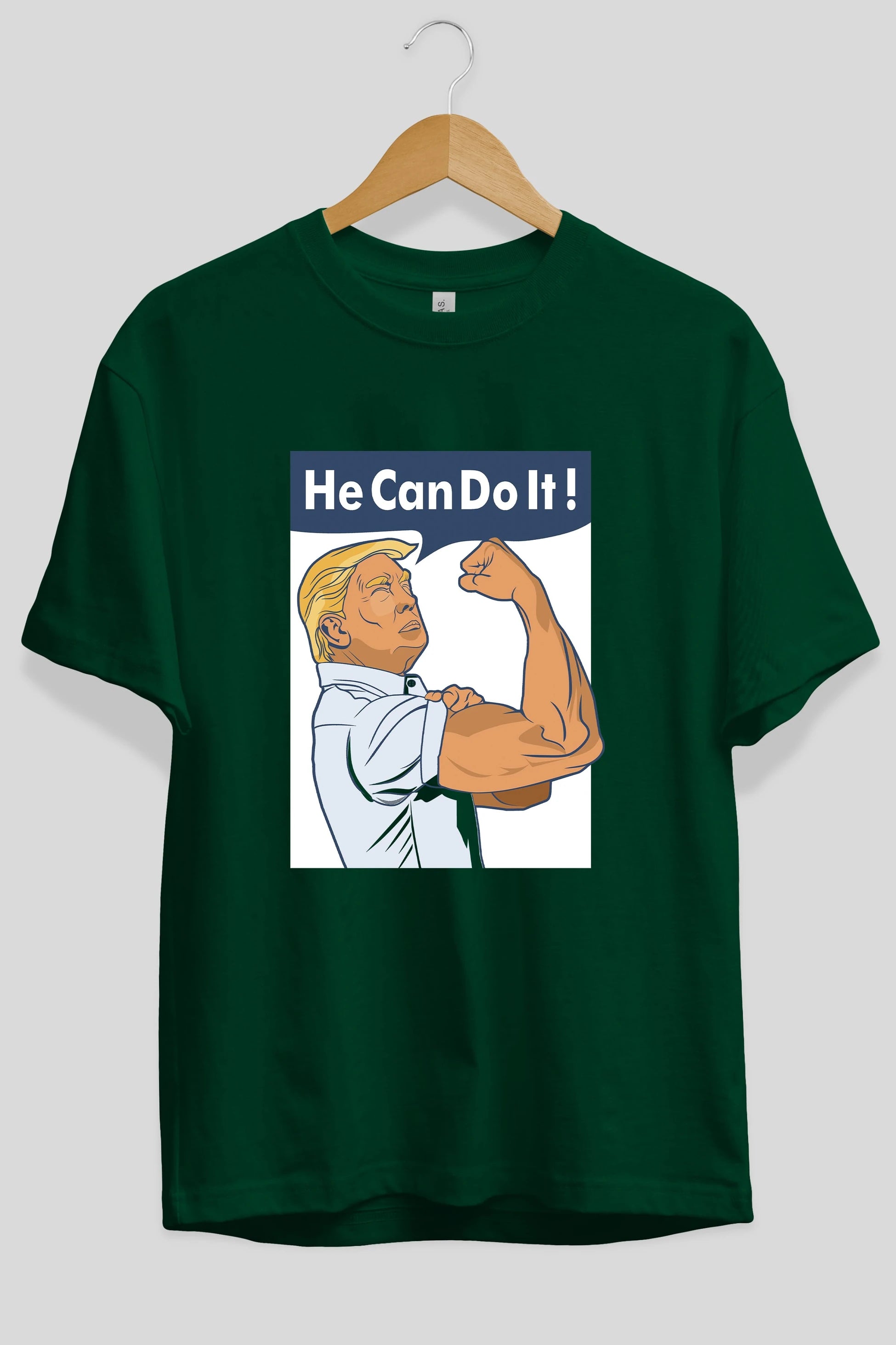 He Can Do It Trump Ön Baskılı Oversize t-shirt Erkek Kadın Unisex %100 Pamuk tişort