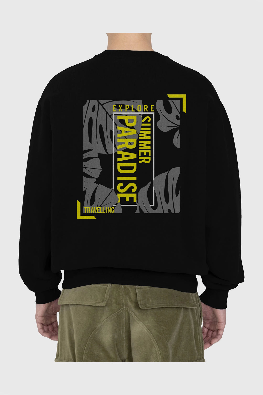 Explore Summer Arka Baskılı Oversize Sweatshirt Erkek Kadın Unisex