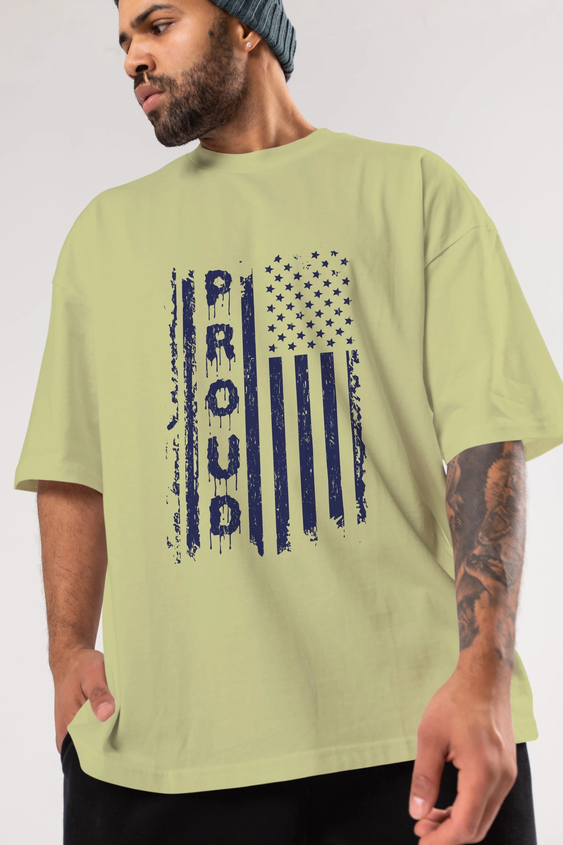 Proud Ön Baskılı Oversize t-shirt Erkek Kadın Unisex