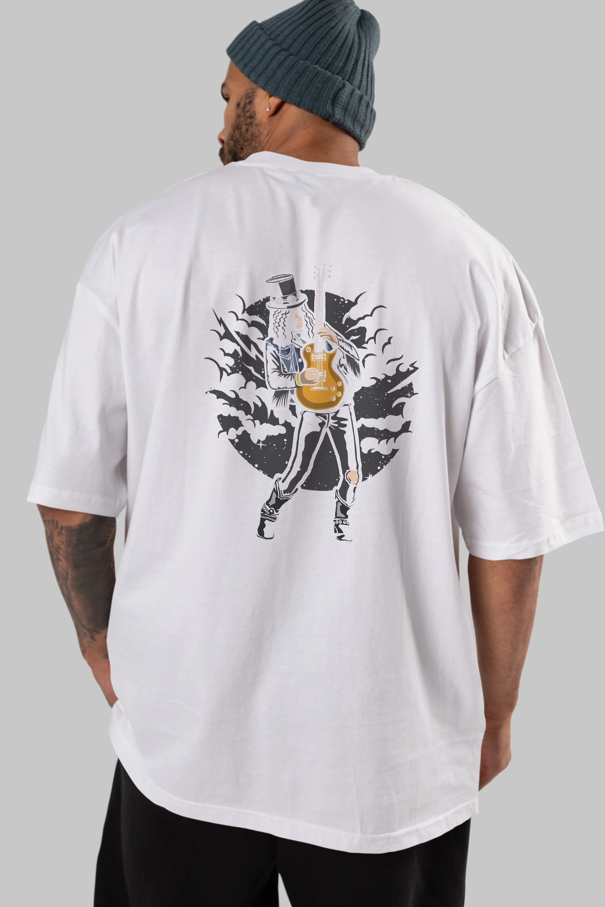 SLASH Arka Baskılı Oversize t-shirt Erkek Kadın Unisex %100 Pamuk