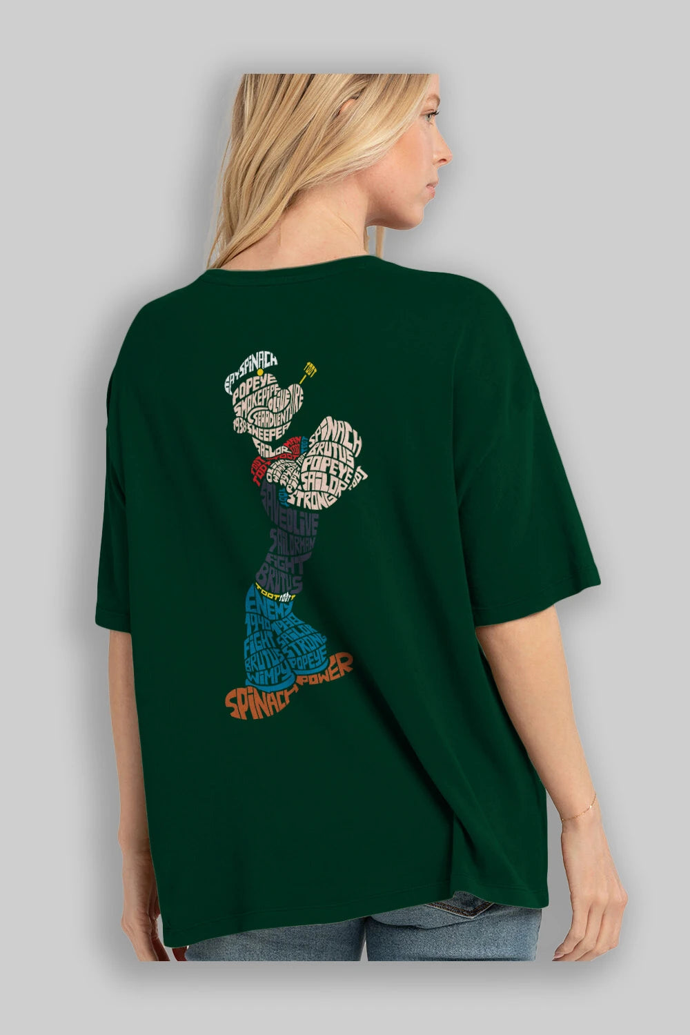 Sailorman Arka Baskılı Oversize t-shirt %100 pamuk Erkek Kadın Unisex