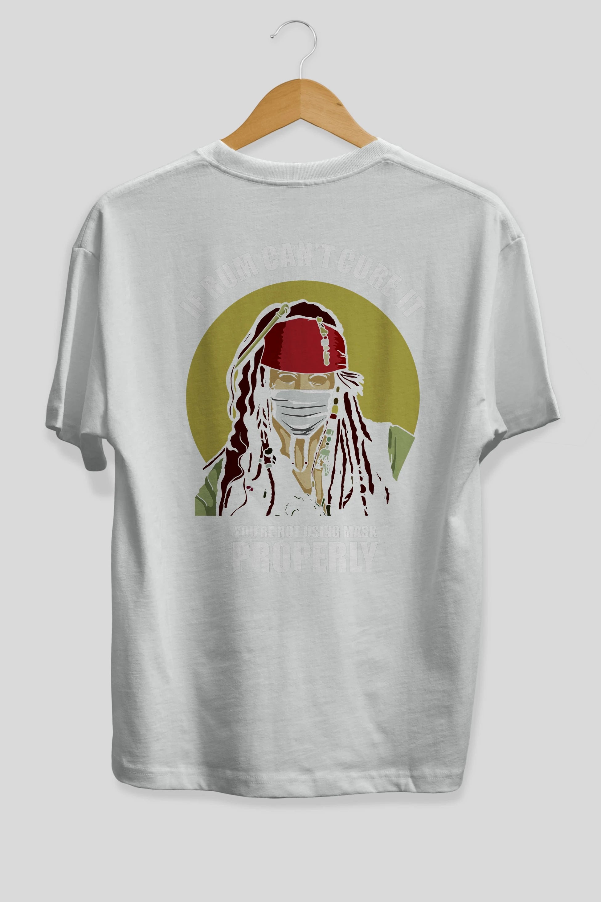 Pirates Maker Arka Baskılı Oversize t-shirt Erkek Kadın Unisex %100 Pamuk tişort