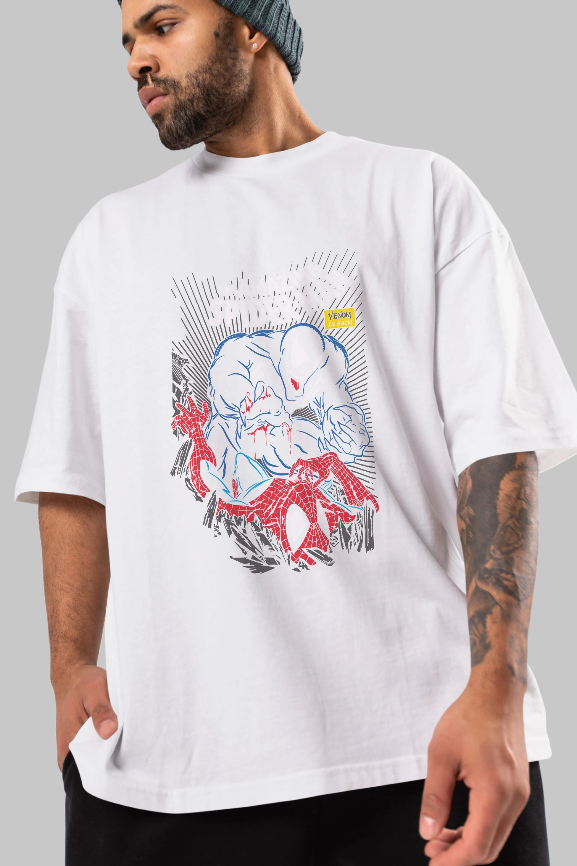Venom (19) Ön Baskılı Oversize t-shirt Erkek Kadın Unisex %100 Pamuk Bisiklet Yaka tişort