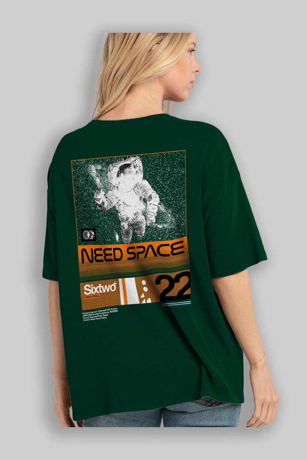 Need Space Arka Baskılı Oversize t-shirt Erkek Kadın Unisex