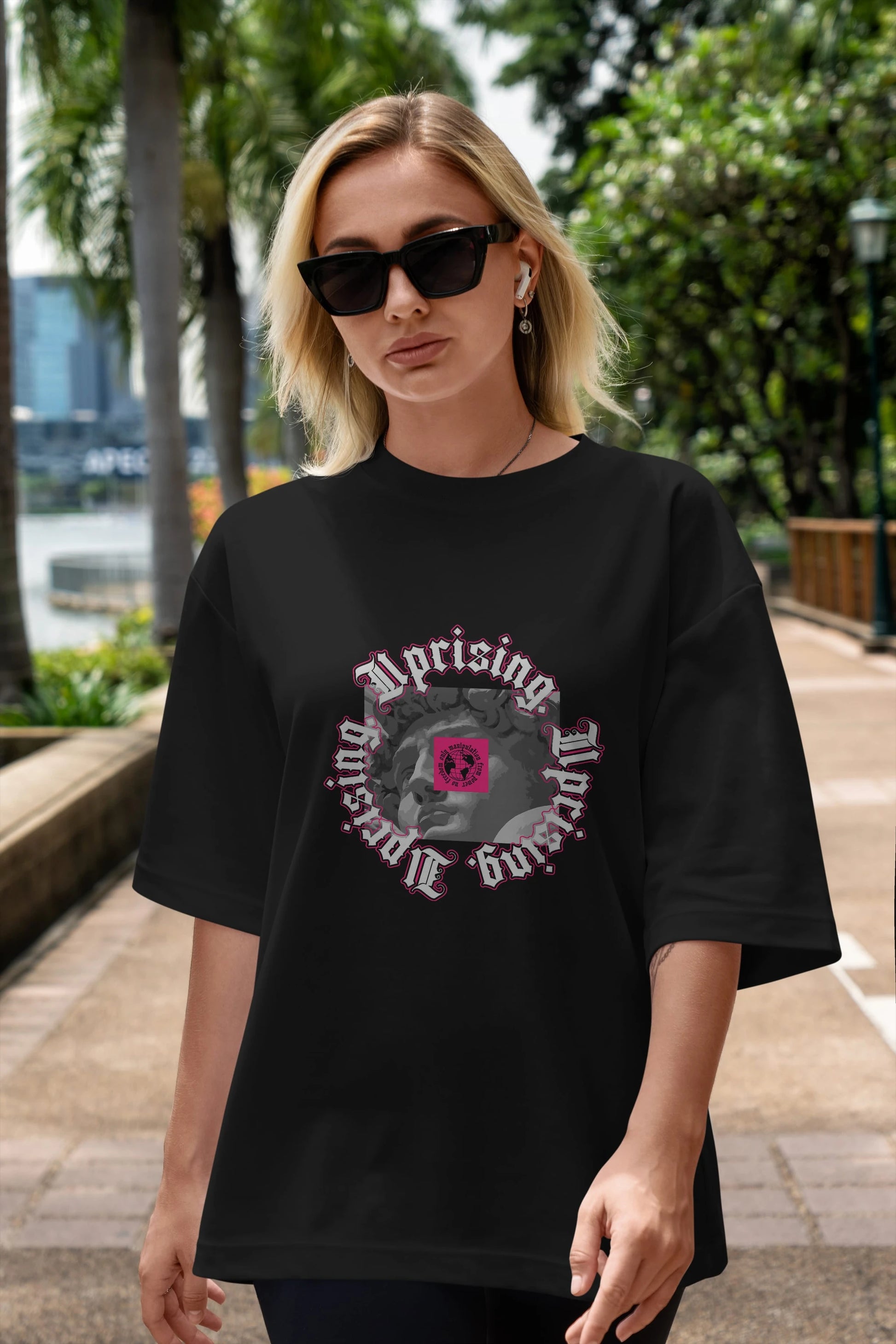 Uprising Ön Baskılı Oversize t-shirt Erkek Kadın Unisex