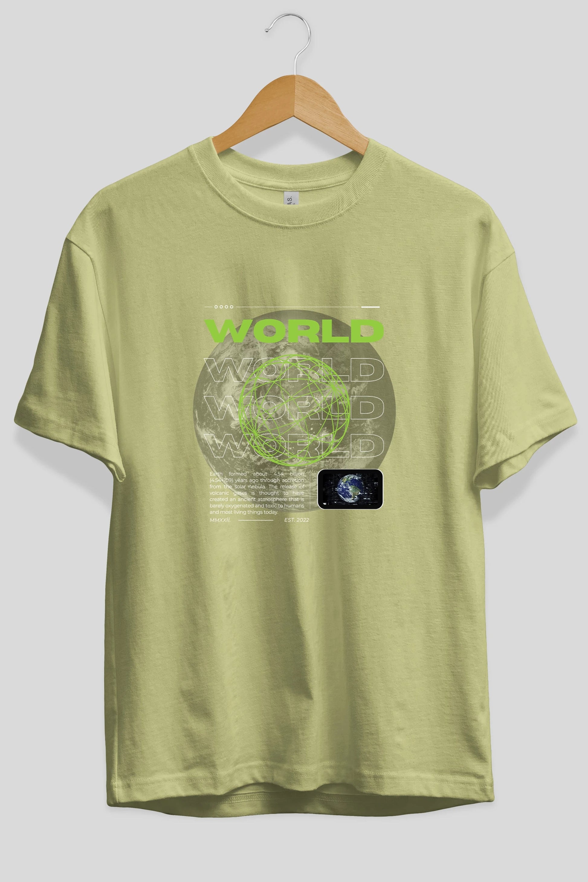 World Streetwear Ön Baskılı Oversize t-shirt Erkek Kadın Unisex