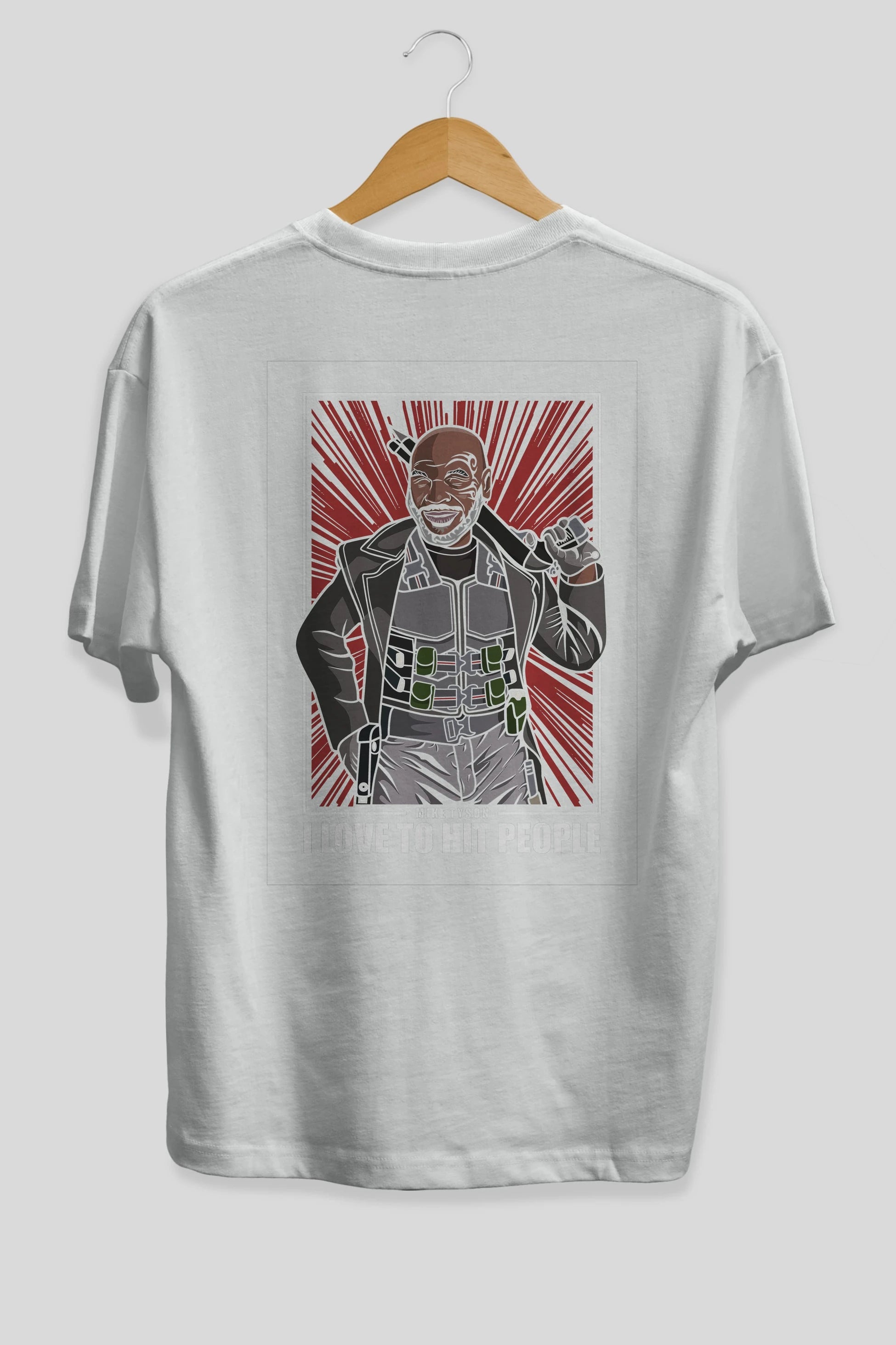 Blade Tyson Arka Baskılı Oversize t-shirt Erkek Kadın Unisex %100 Pamuk tişort