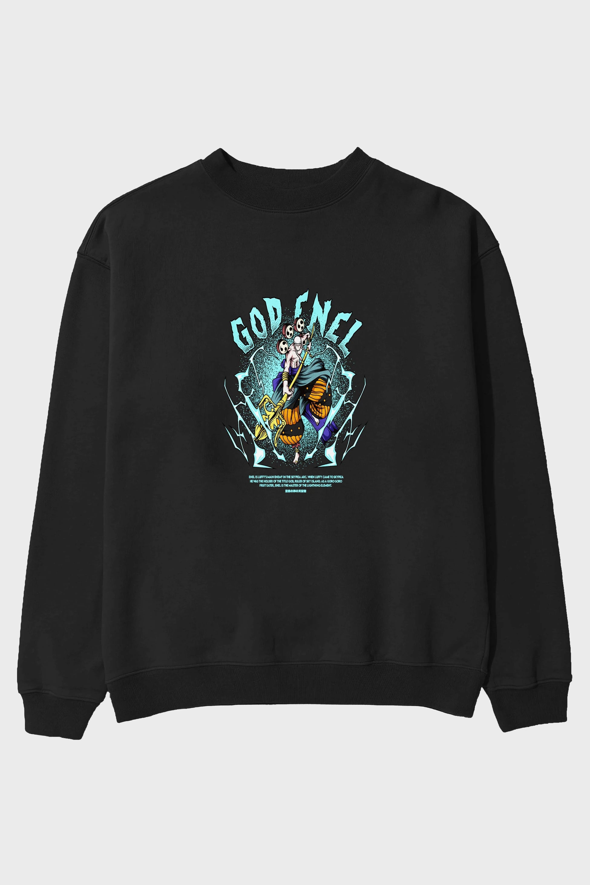 Eneru Anime Ön Baskılı Oversize Sweatshirt Erkek Kadın Unisex