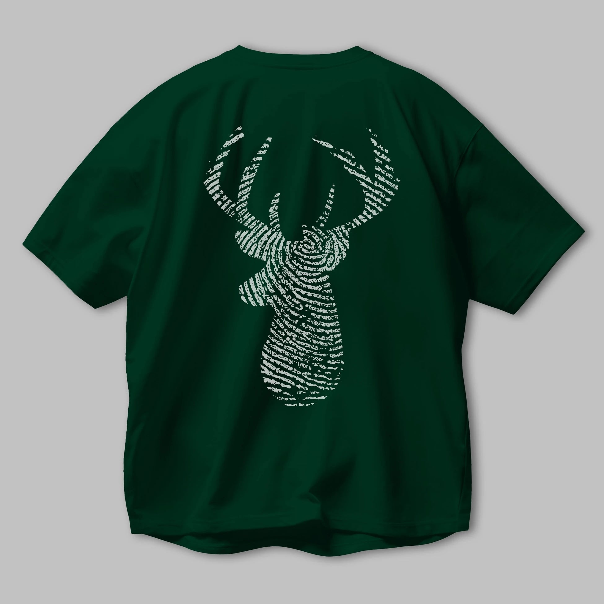 Deer 3 Arka Baskılı Oversize t-shirt %100 pamuk Erkek Kadın Unisex