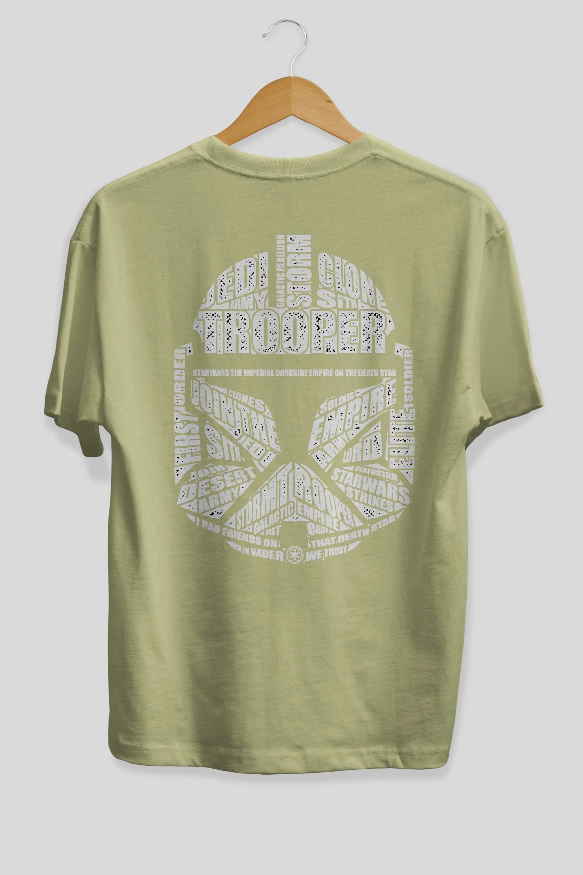 Trooper Arka Baskılı Oversize t-shirt %100 pamuk Erkek Kadın Unisex