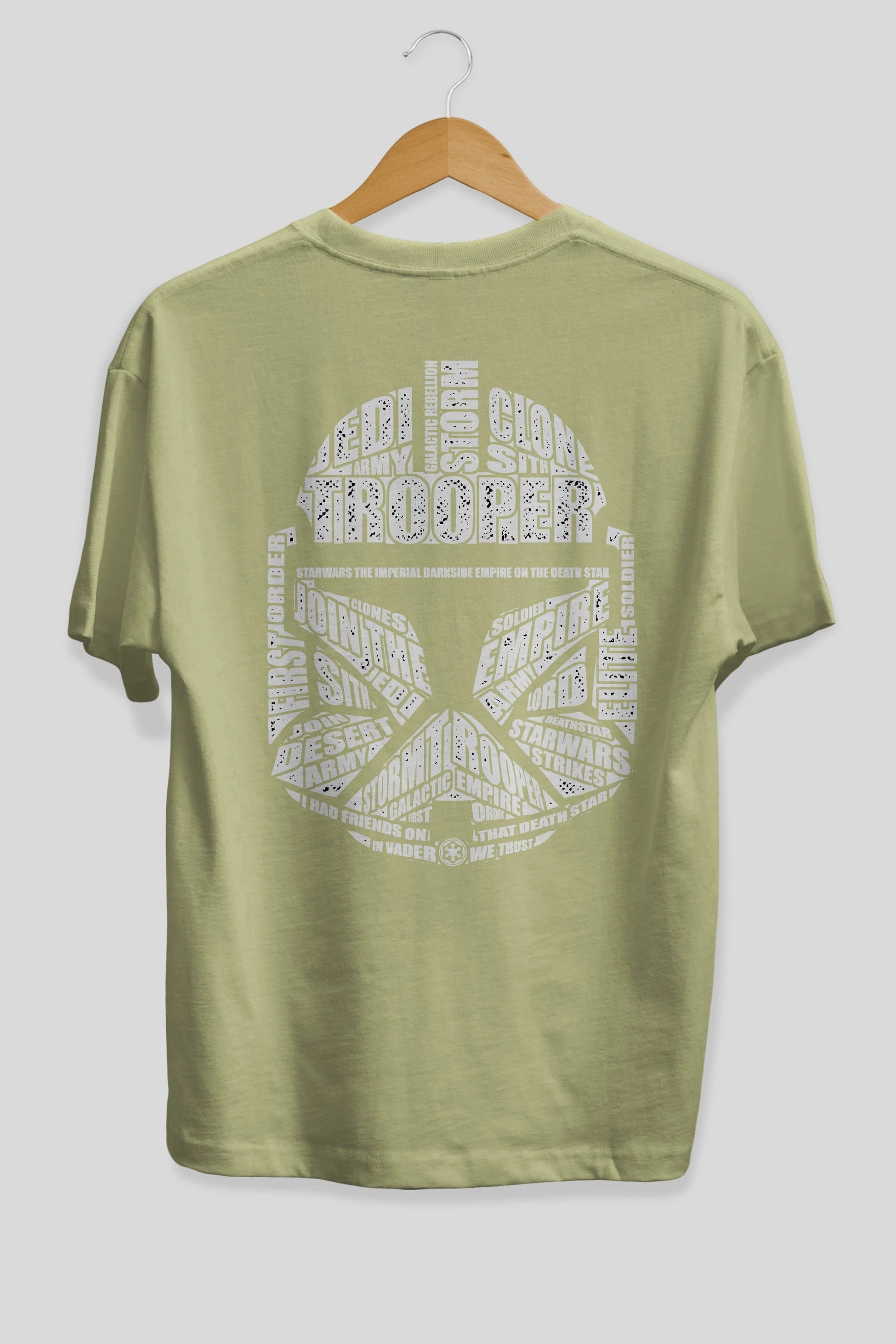 Trooper Arka Baskılı Oversize t-shirt %100 pamuk Erkek Kadın Unisex