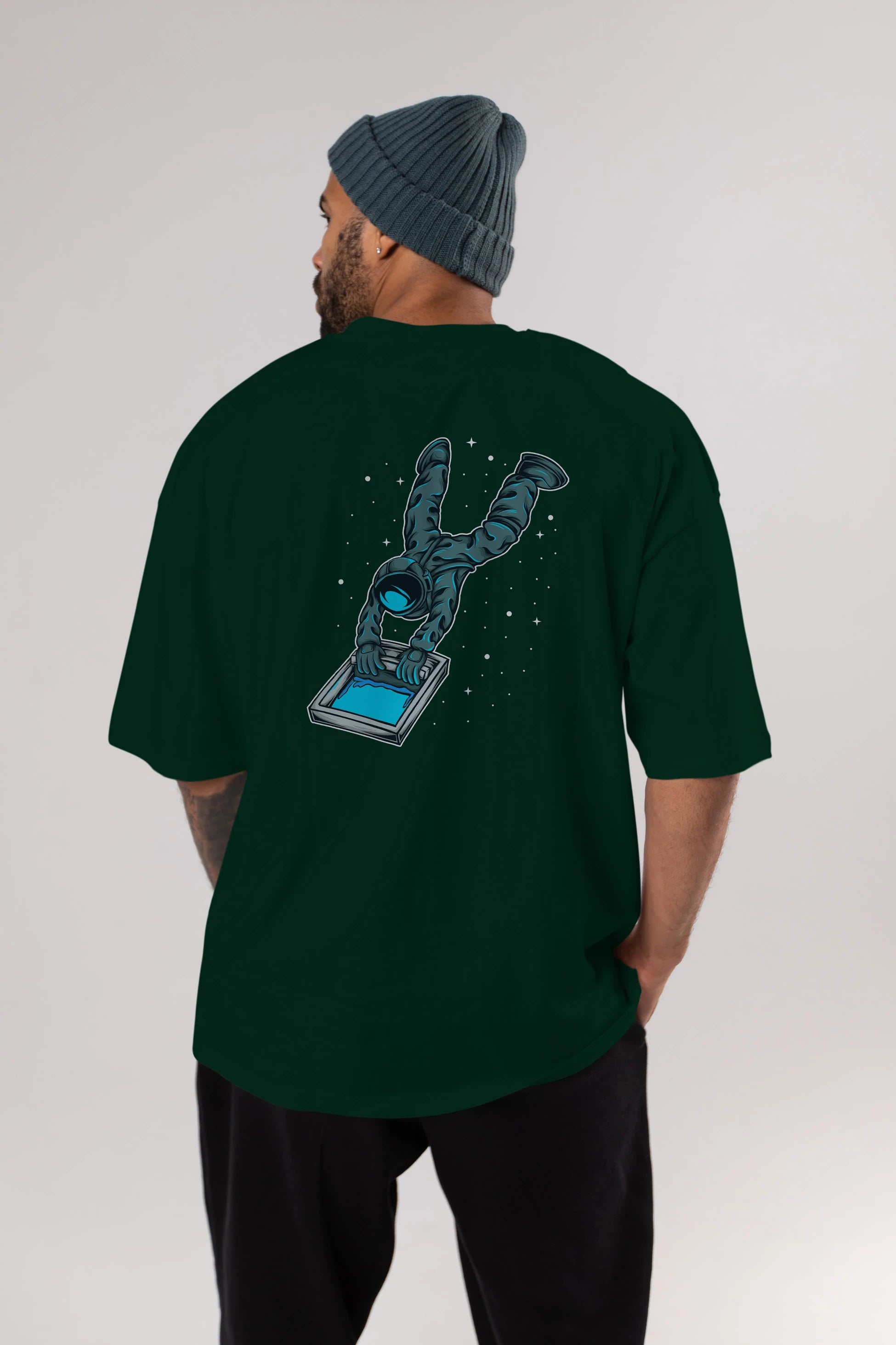 Astroscreen Arka Baskılı Oversize t-shirt Erkek Kadın Unisex