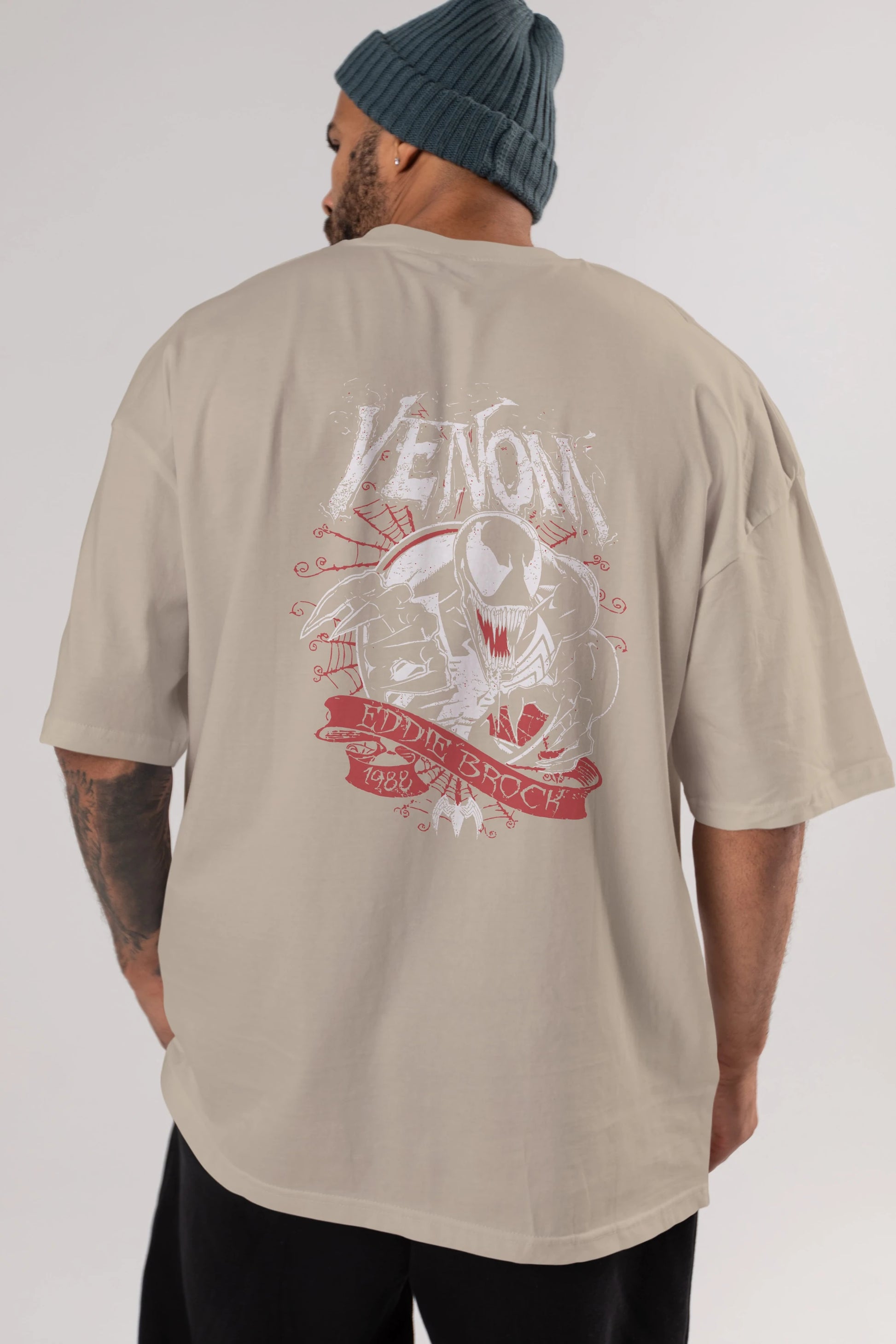 Venom (11) Arka Baskılı Oversize t-shirt Erkek Kadın Unisex %100 Pamuk Bisiklet Yaka tişort