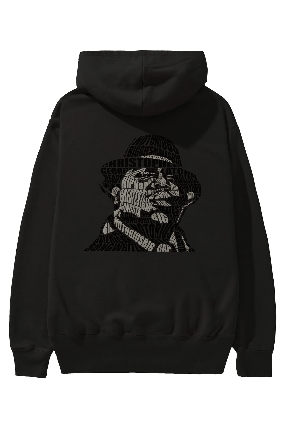 Notorious Big Calligram Arka Baskılı Hoodie Oversize Kapüşonlu Sweatshirt Erkek Kadın Unisex