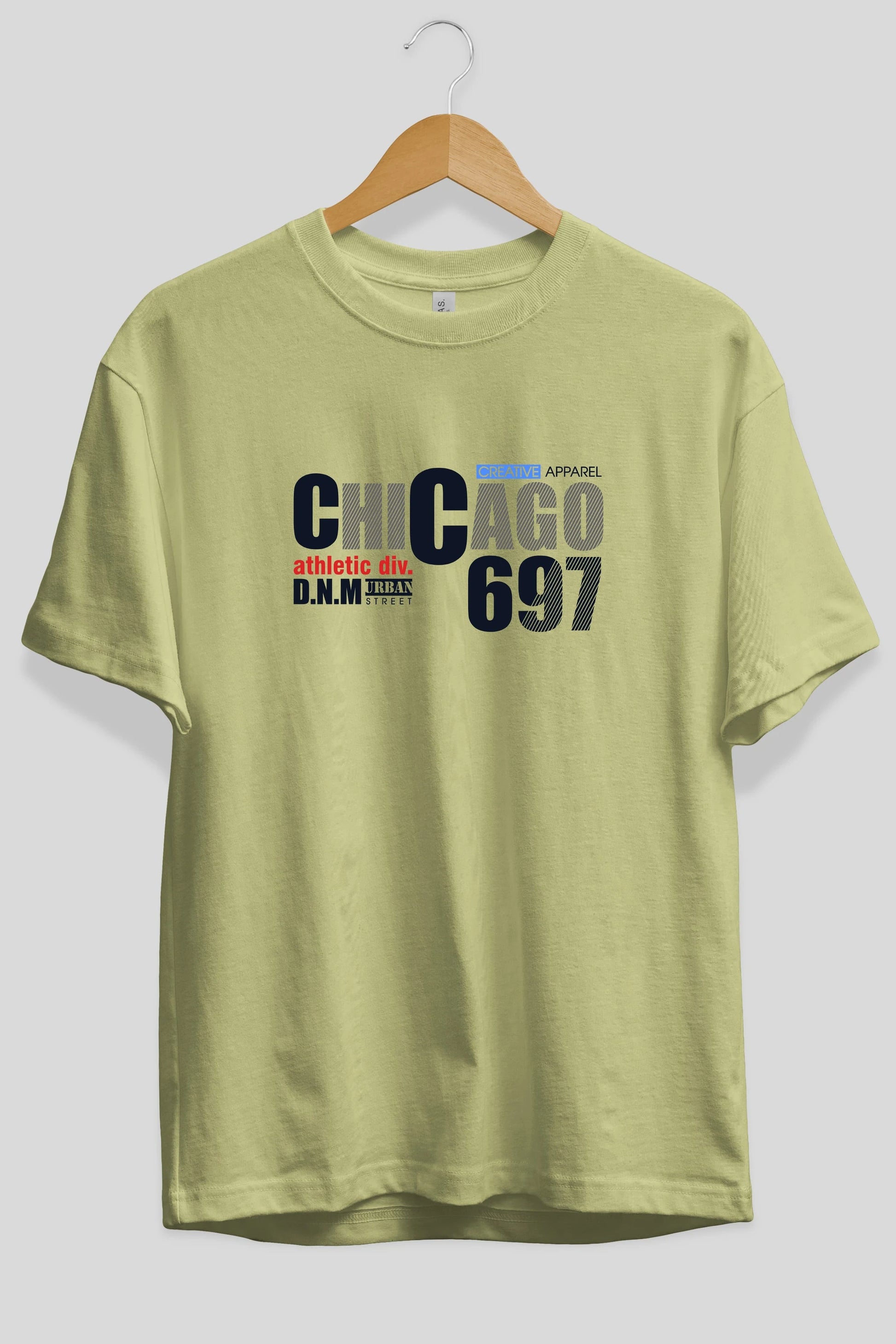 Chicago 697 Ön Baskılı Oversize t-shirt Erkek Kadın Unisex