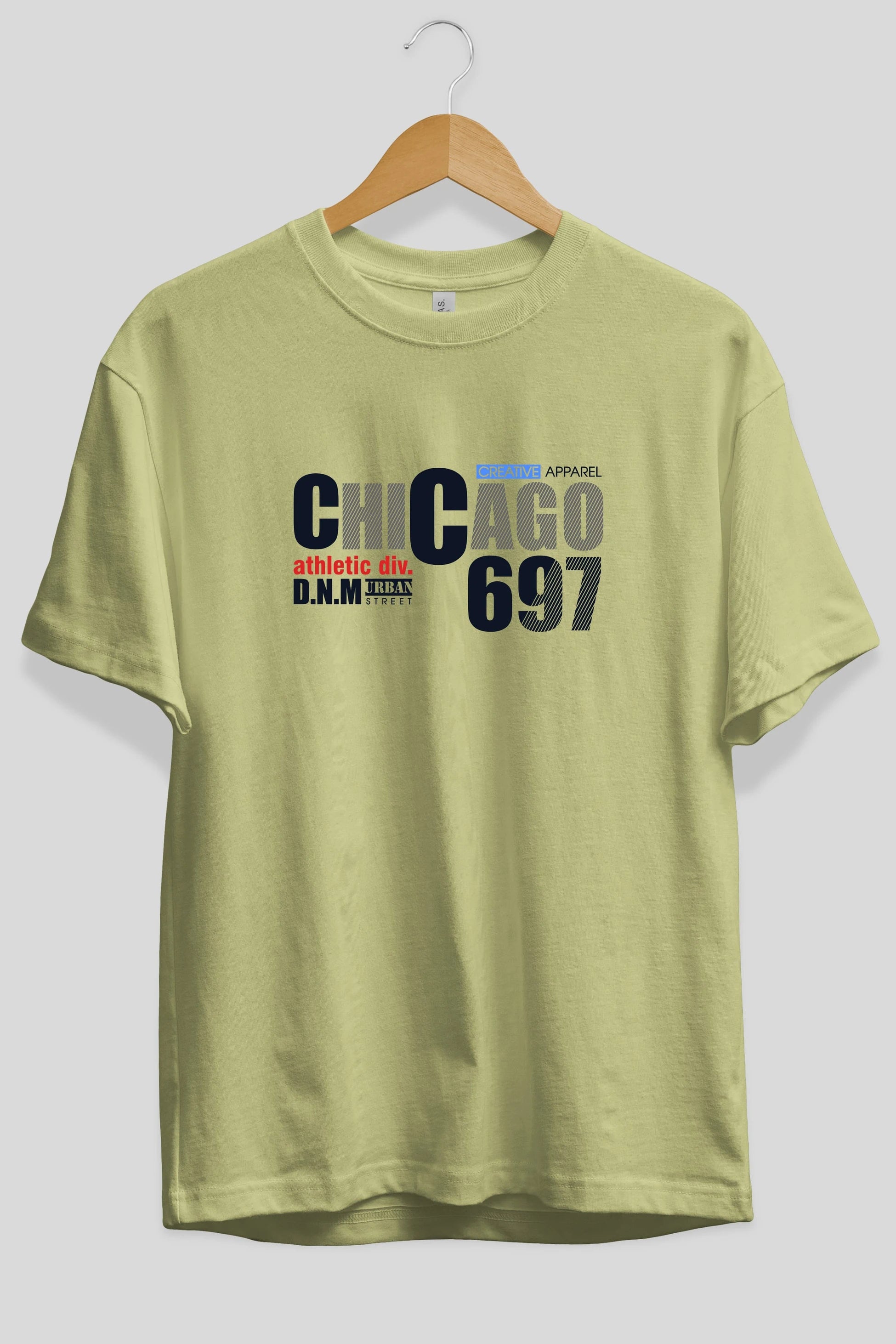 Chicago 697 Ön Baskılı Oversize t-shirt Erkek Kadın Unisex
