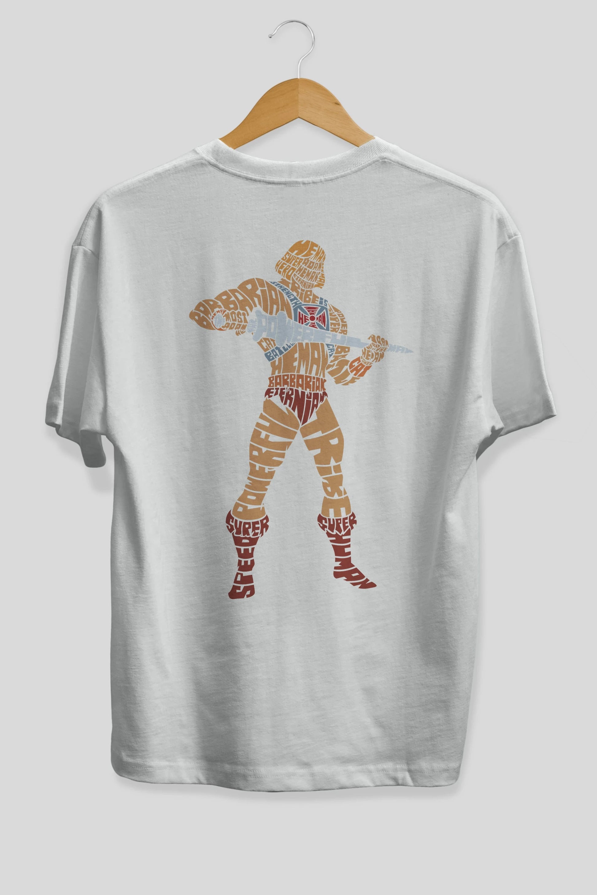 Heman Arka Baskılı Oversize t-shirt %100 pamuk Erkek Kadın Unisex