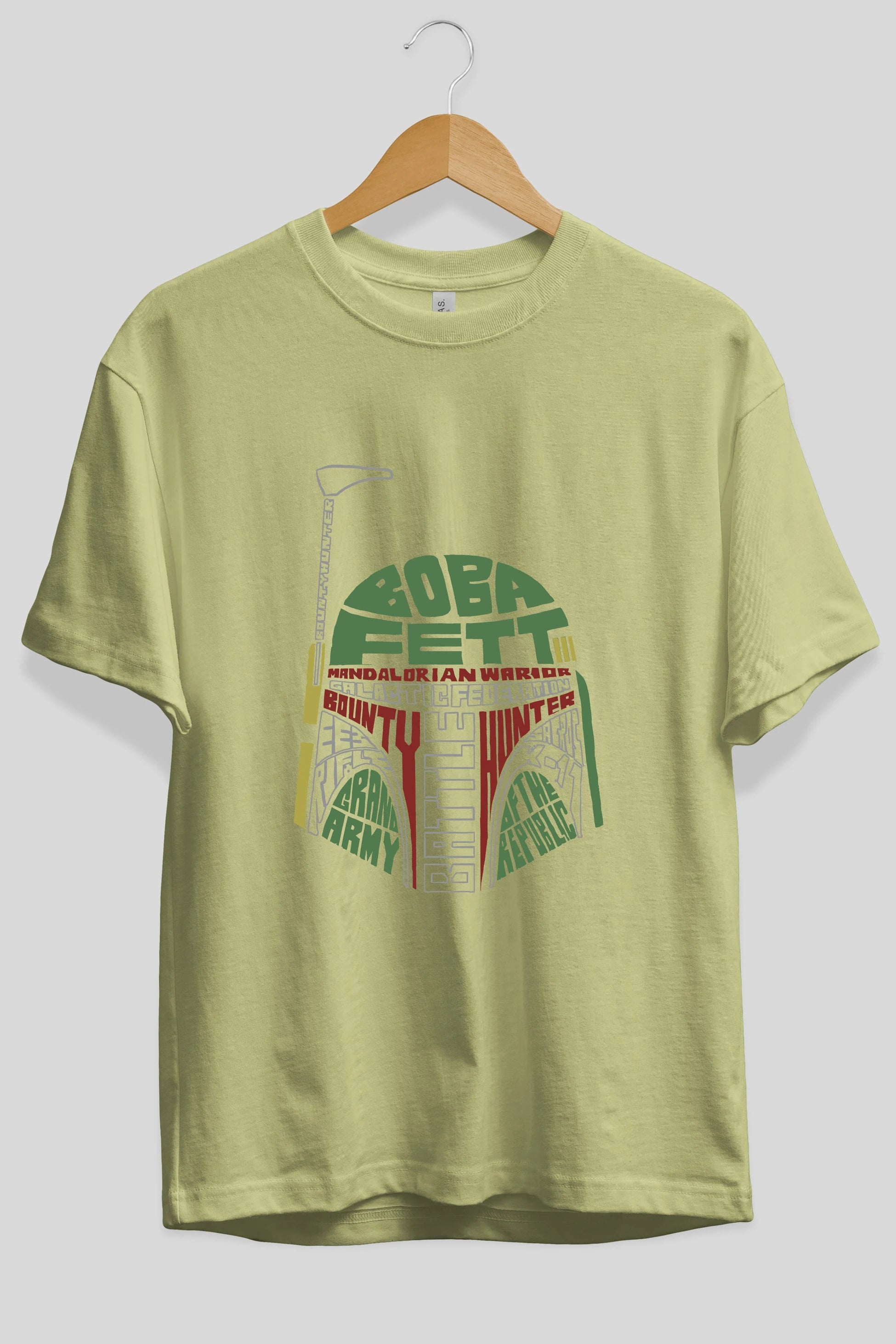 Boba Fett (2) Ön Baskılı Oversize t-shirt %100 pamuk Erkek Kadın Unisex