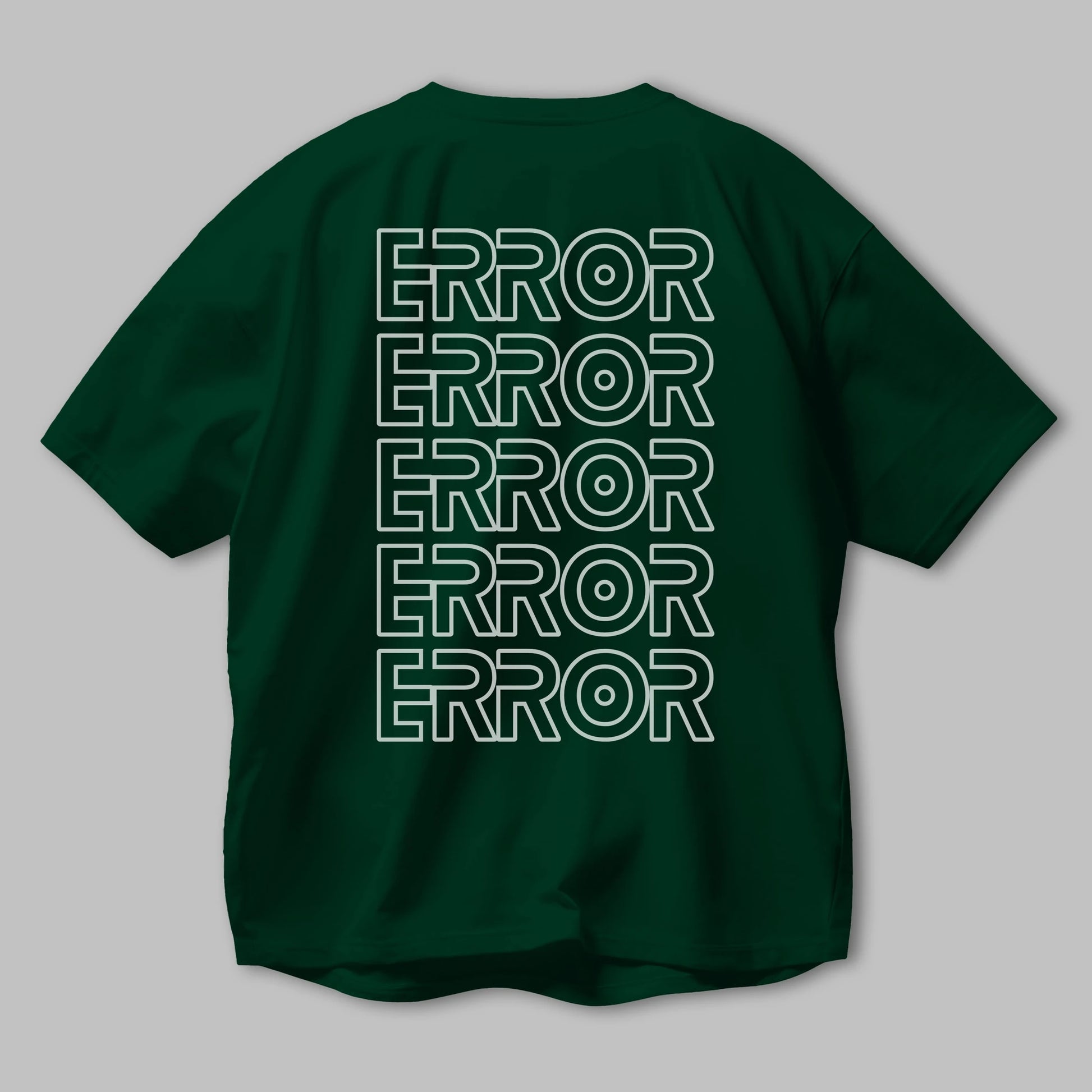 Error Yazılı Arka Baskılı Oversize t-shirt Erkek Kadın Unisex