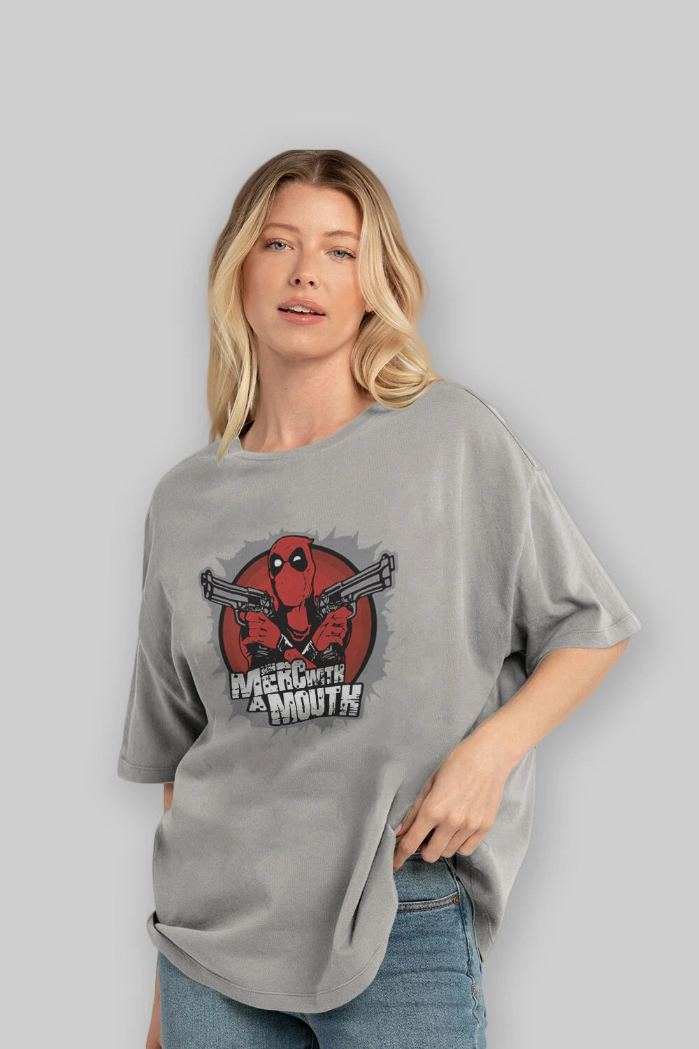 Deadpool (13) Ön Baskılı Oversize t-shirt Erkek Kadın Unisex %100 Pamuk Bisiklet Yaka tişort