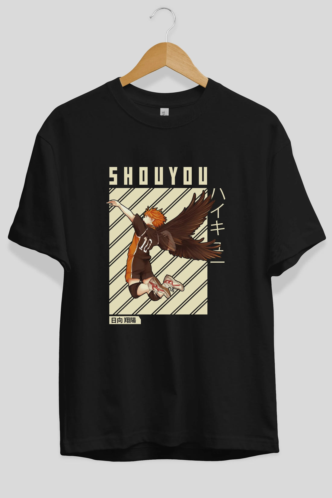 Shouyou Hinata 3 Anime Ön Baskılı Oversize t-shirt %100 pamuk Erkek Kadın Unisex
