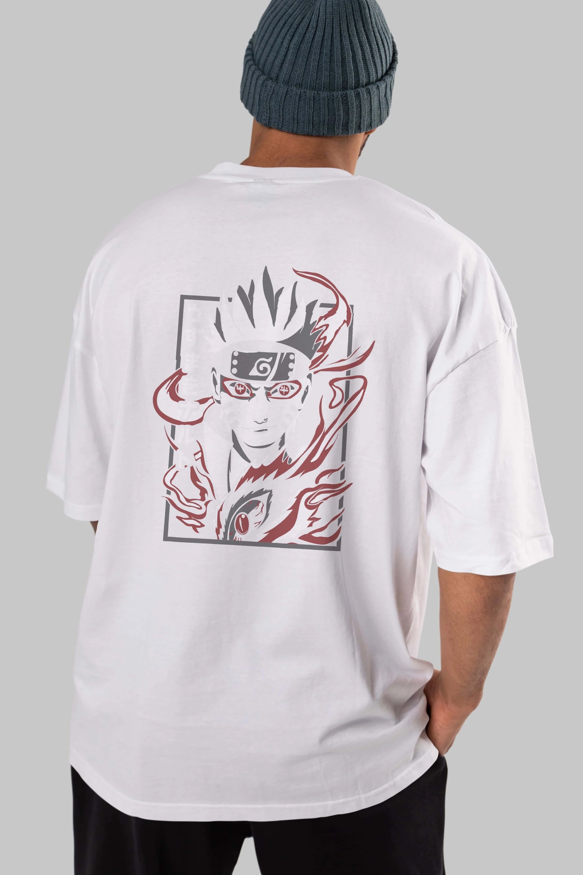 NarutoMod Anime Arka Baskılı Oversize t-shirt Erkek Kadın Unisex