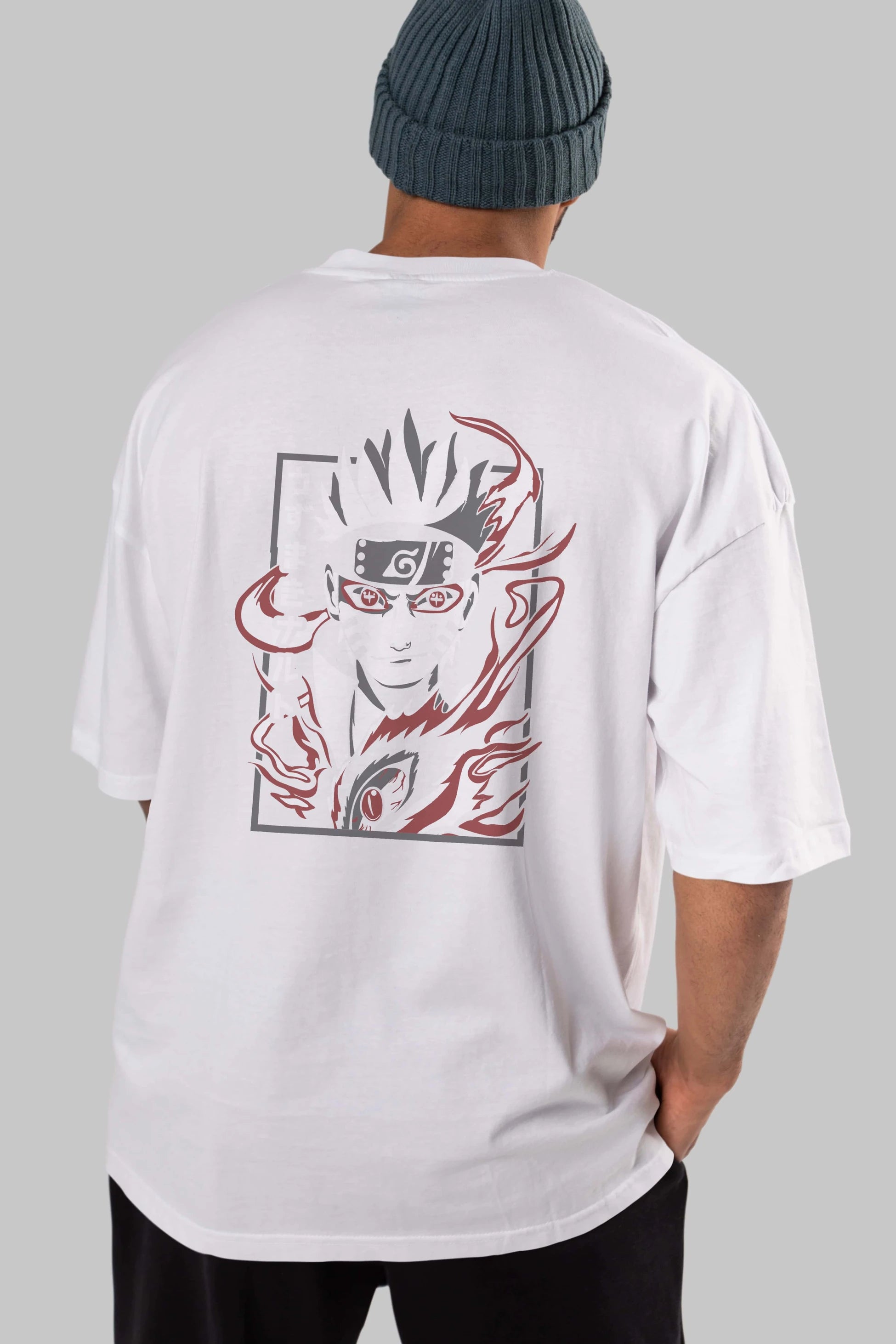 NarutoMod Anime Arka Baskılı Oversize t-shirt Erkek Kadın Unisex