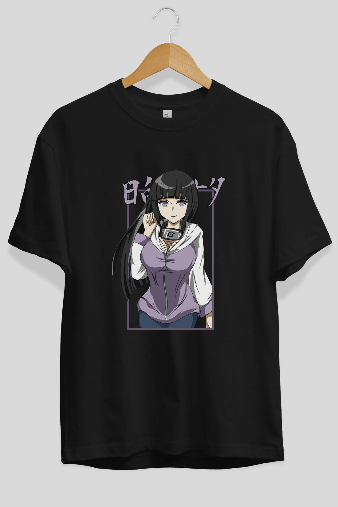 Hinata NARUTO Anime Ön Baskılı Oversize t-shirt %100 pamuk Erkek Kadın Unisex